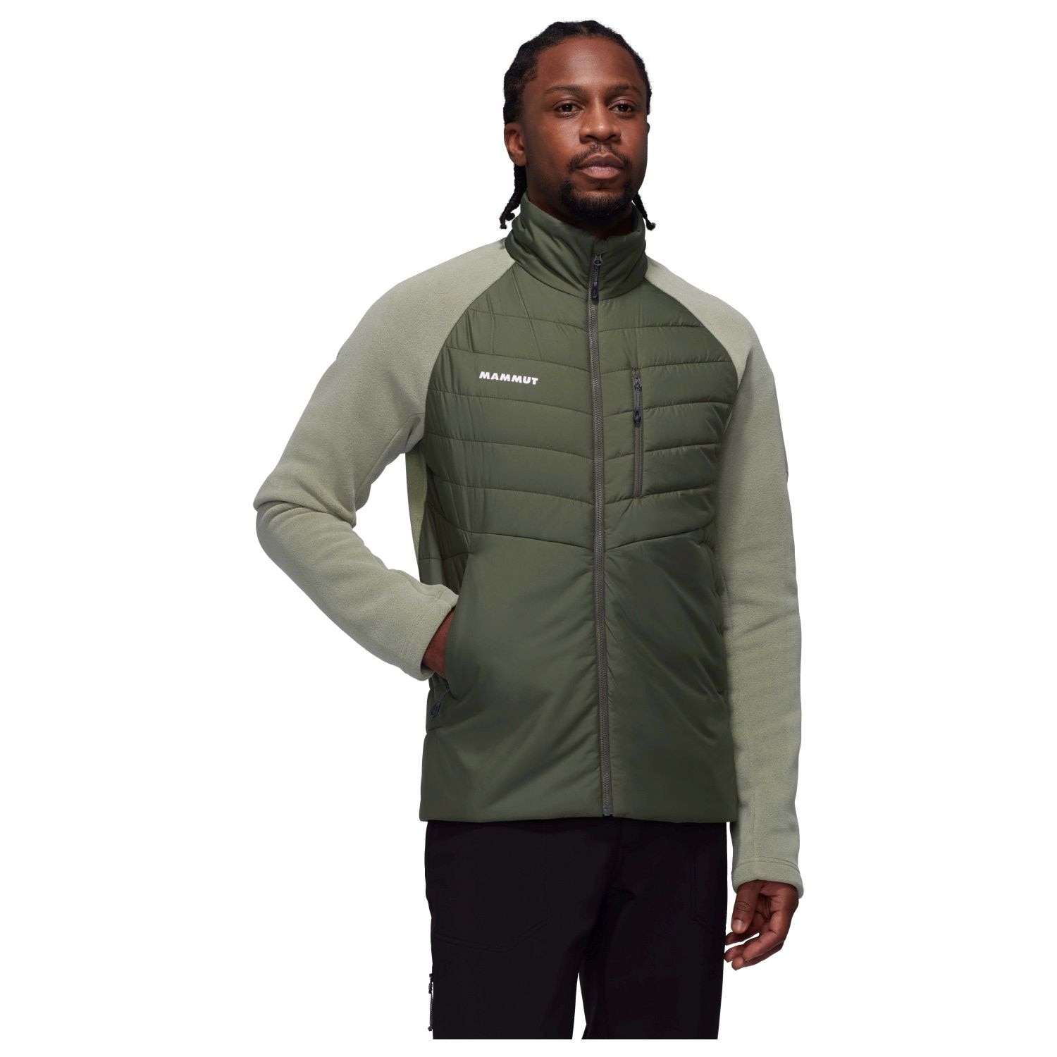 Casaco de Montanha Innominata Hybrid Mammut Caqui-1