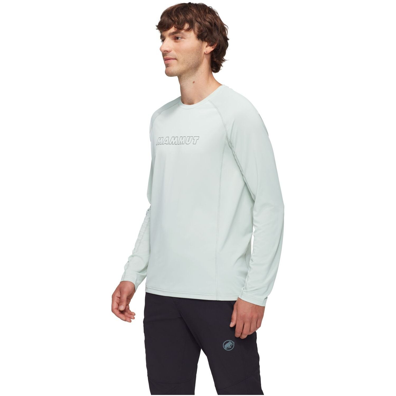 T-shirt de Montanha Selun Fl Logo Mammut Cinzento-claro-2