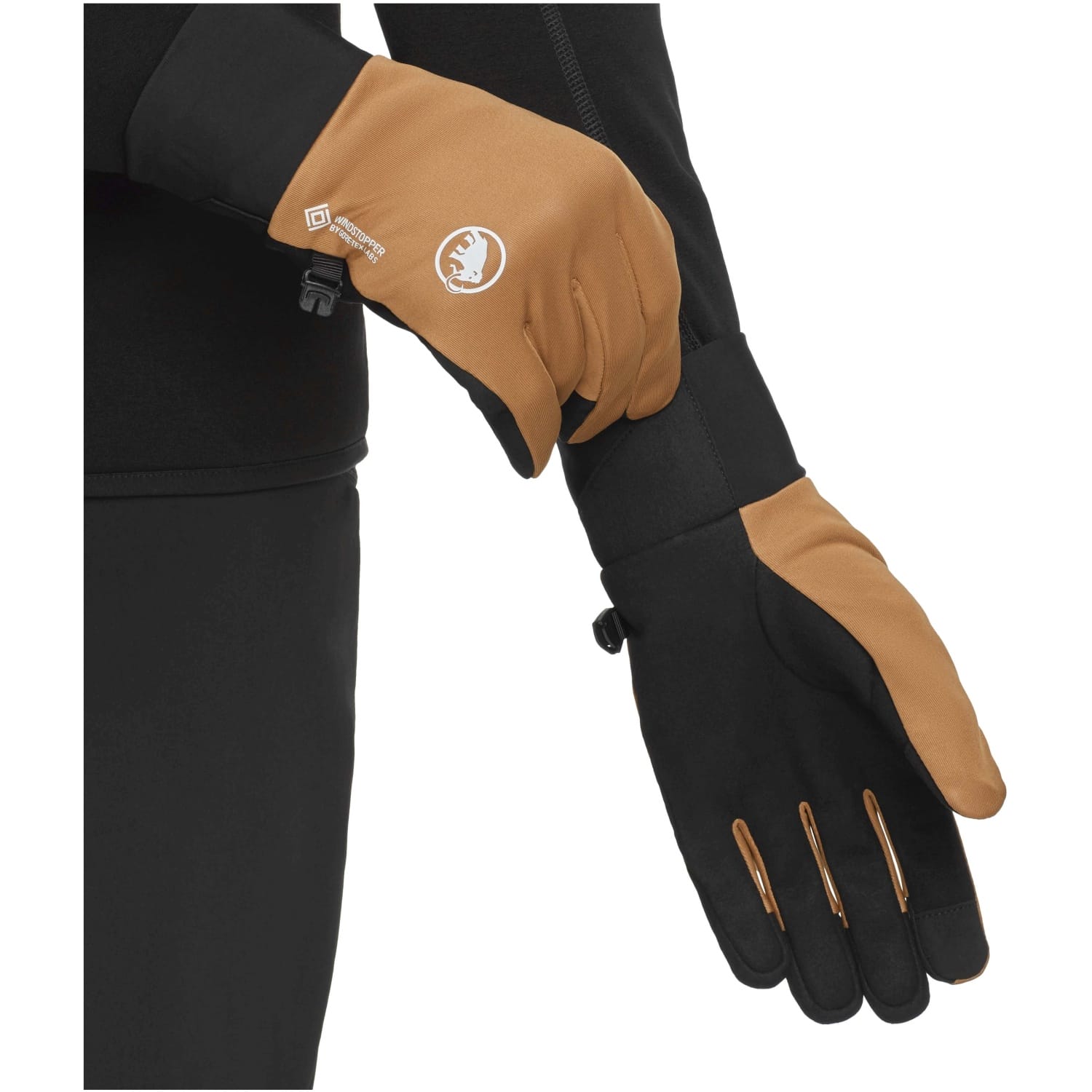 Luvas de Montanha Unissexo Astro Light Windstopper Mammut Castanho-3