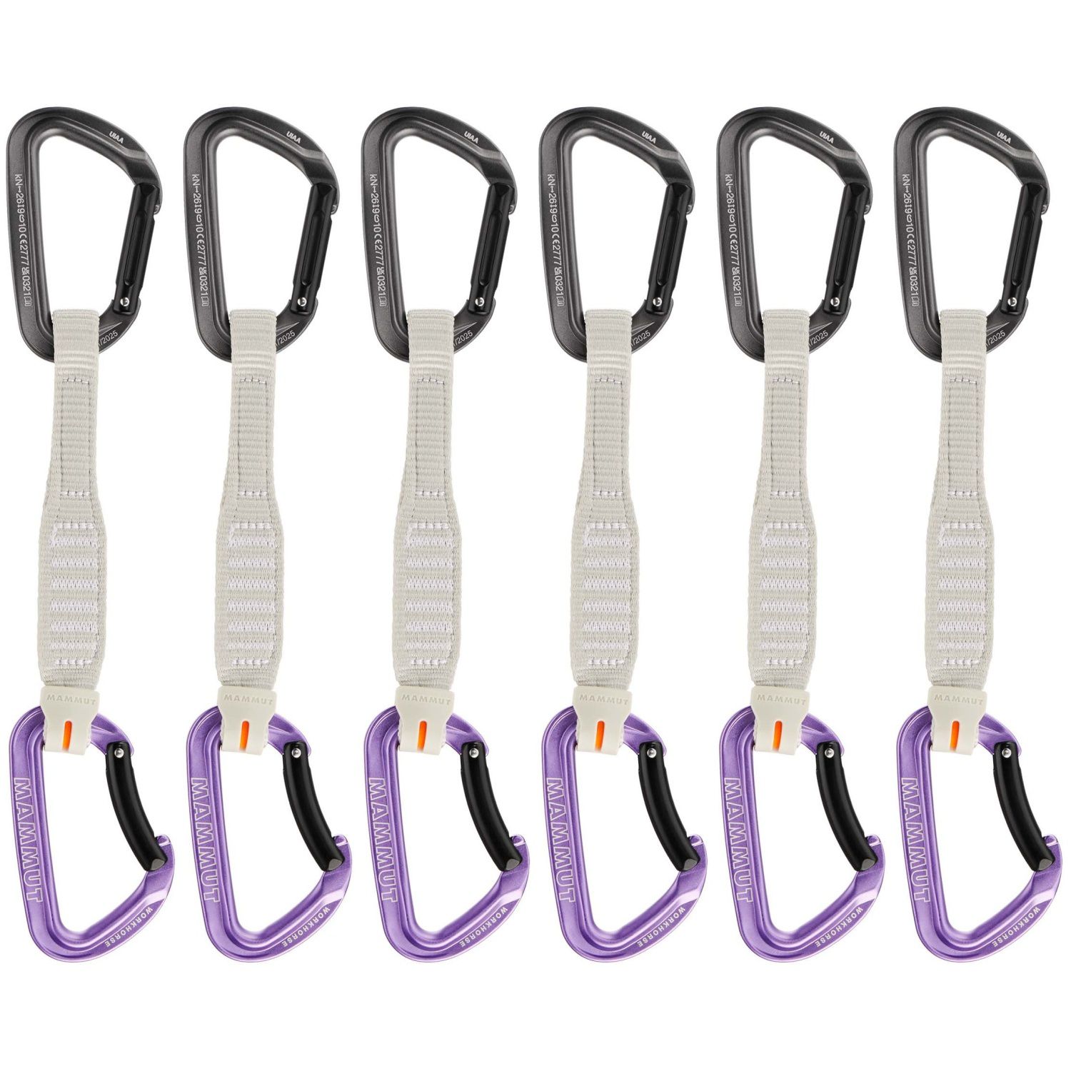 Imagem 0 de Pack de 6 Cintas Express de Escalada Workhorse Keylock 17 Cm Mammut