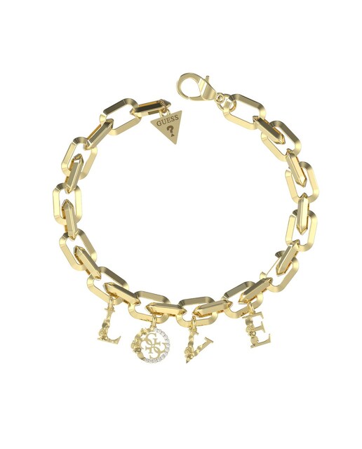 Imagem 0 de Pulseira 4 Love de Aço em Dourado