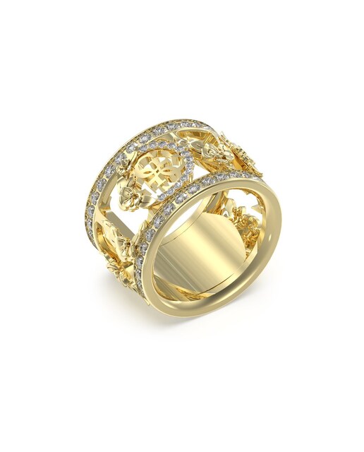 Imagem 0 de Anel 4 Love de Aço Dourado