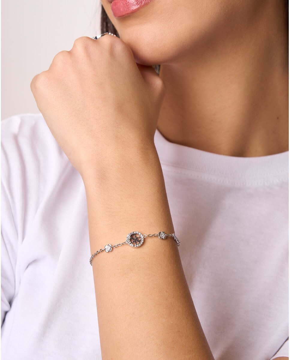 Pulseira de Corrente 4 Love de Aço Prateada Prata-2