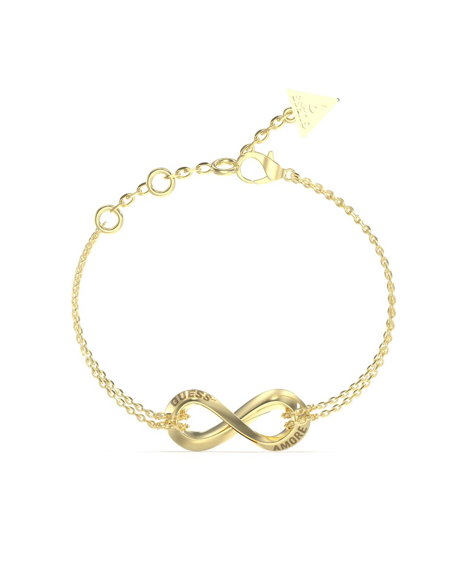 Pulseira de Corrente Amore de Aço Dourada Ouro-1