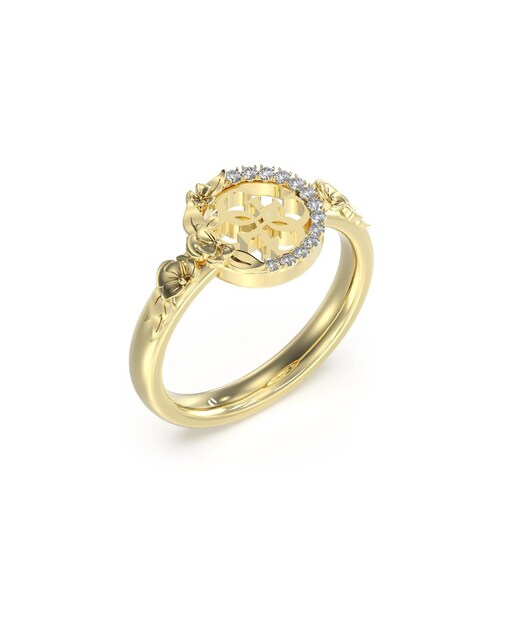 Imagem 0 de Anel 4 Love de Aço Dourado