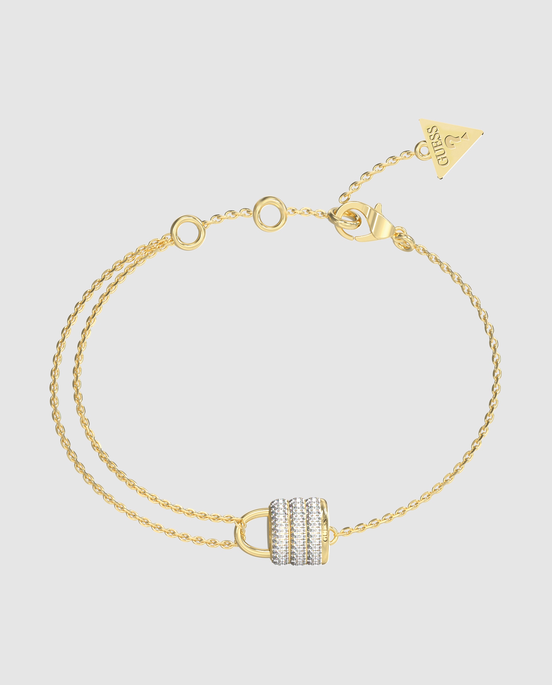 Pulseira de Corrente Guess My Secret de Aço Dourada Ouro-1