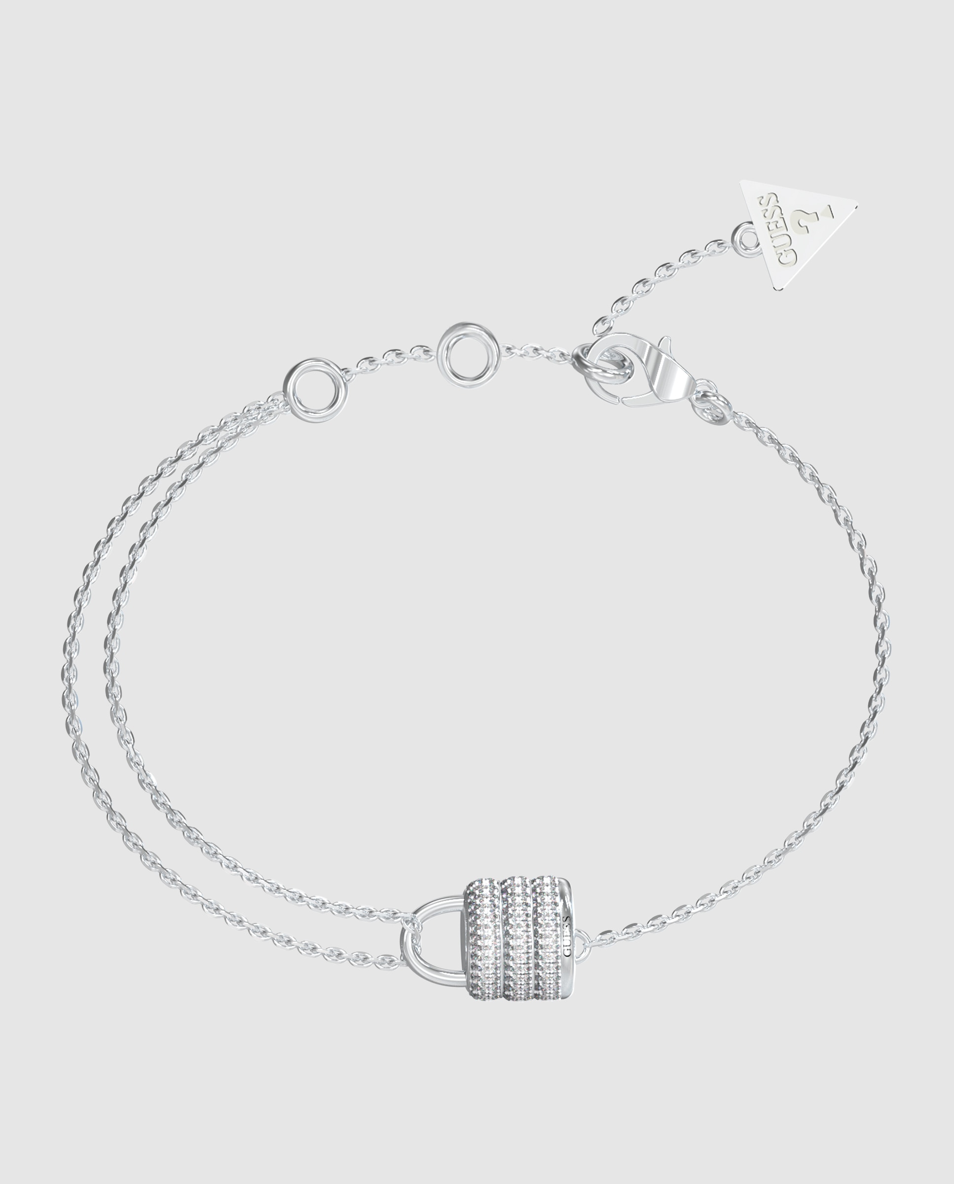 Pulseira de Corrente Guess My Secret de Aço Prateada Prata-1