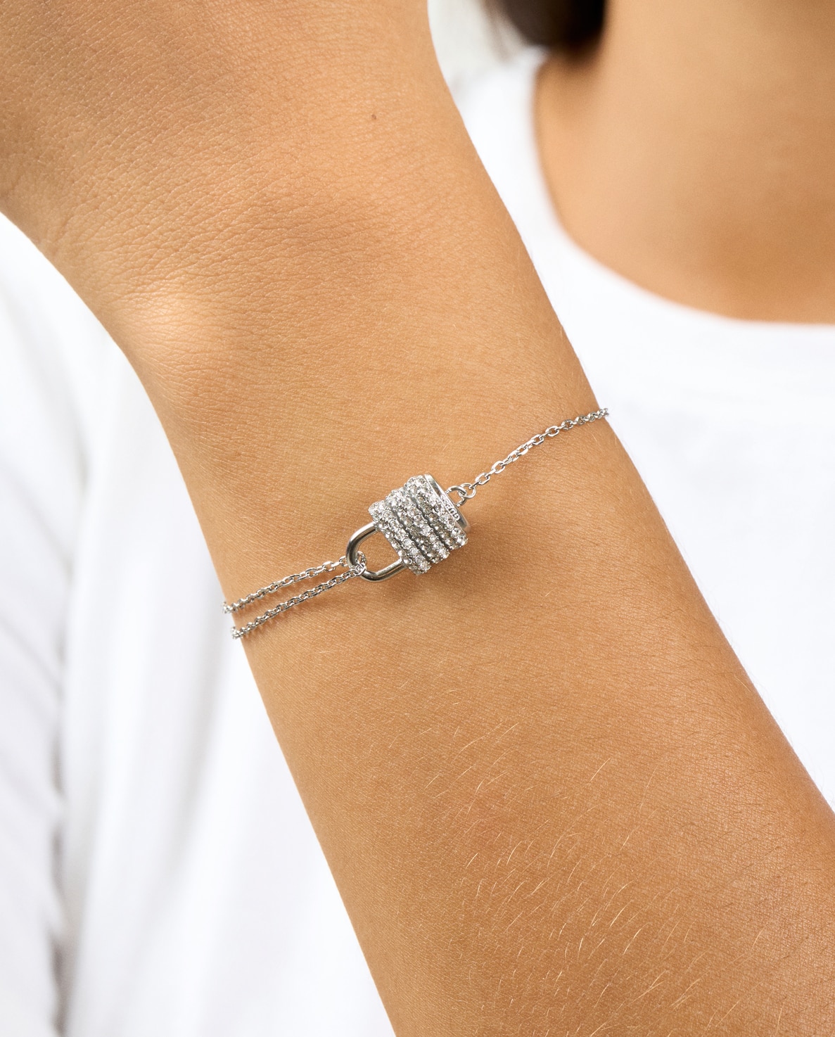 Pulseira de Corrente Guess My Secret de Aço Prateada Prata-2