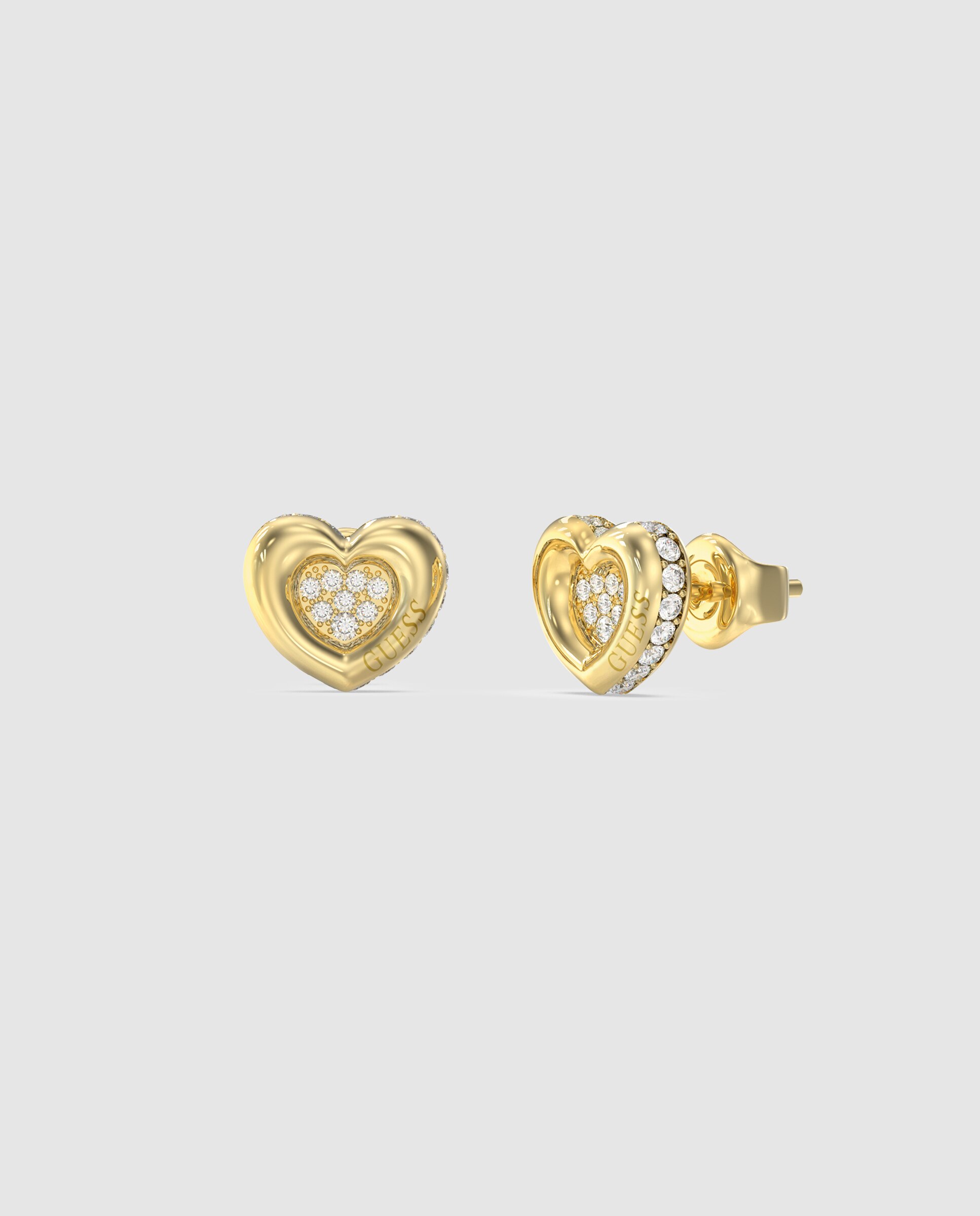 Brincos L.o.v.e. de Aço Dourado Ouro-1