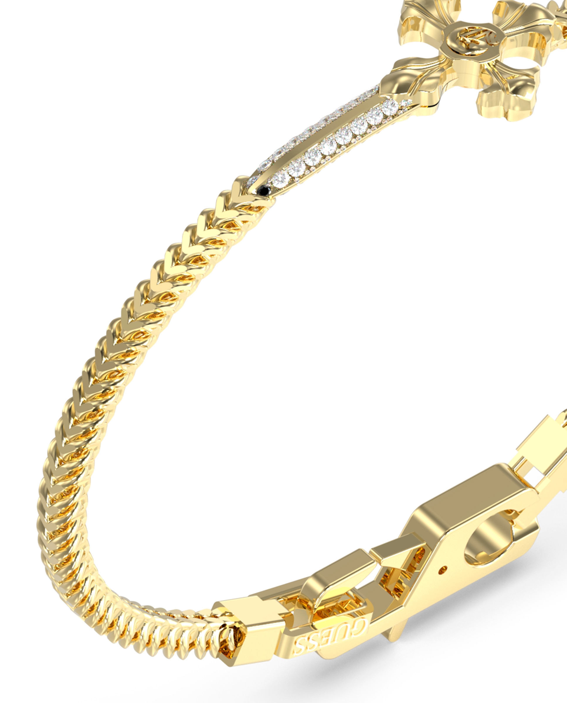 Pulseira Rebel Knight de Aço em Dourado Ouro-3