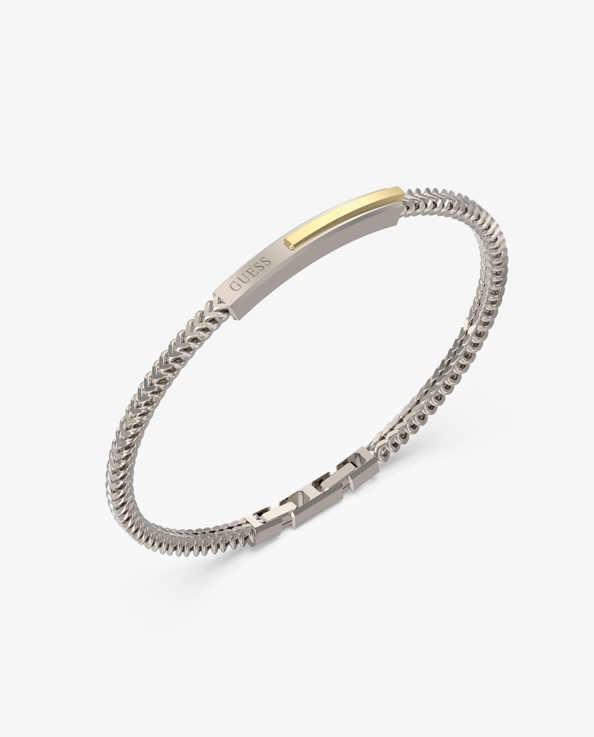 Pulseira Guess Noir de Aço Prateada Prata-1