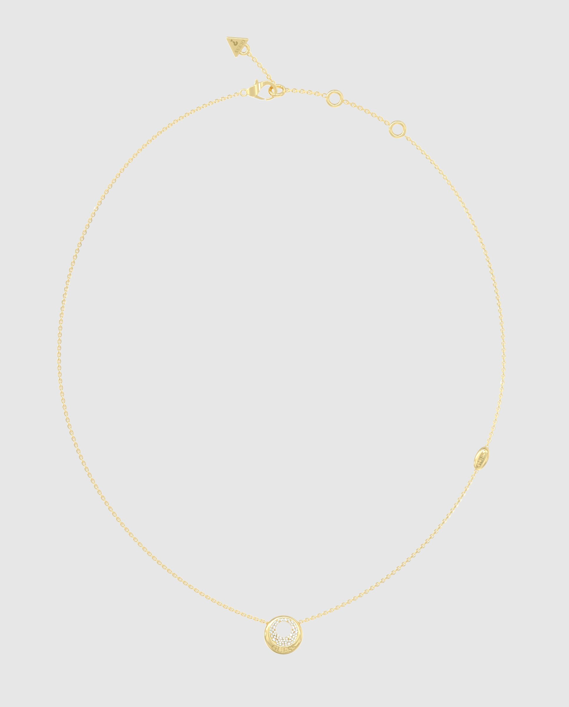 Colar Moon Drops de Aço Dourado Ouro-1