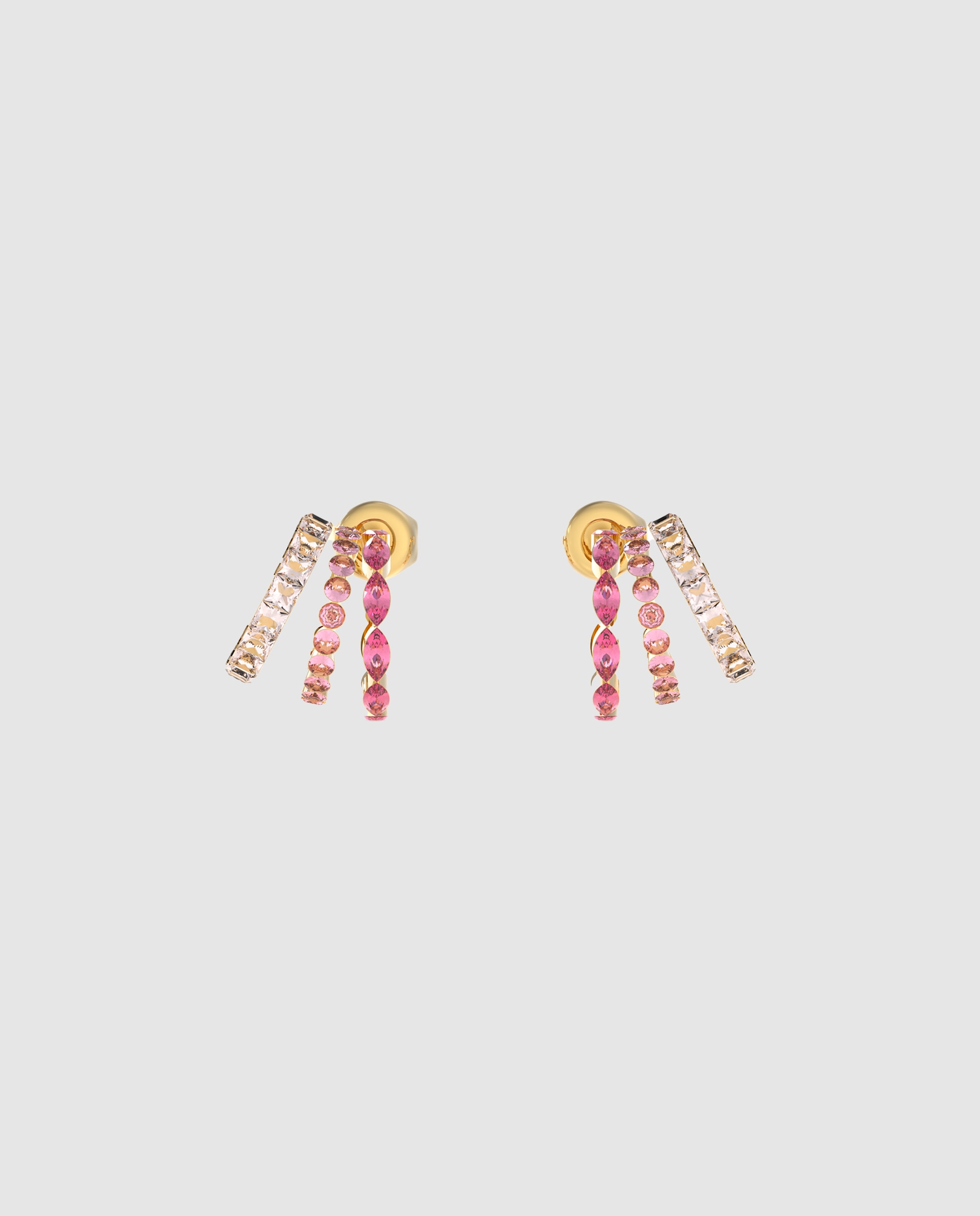 Brincos Crazy Earrings de Aço Dourado Ouro-1