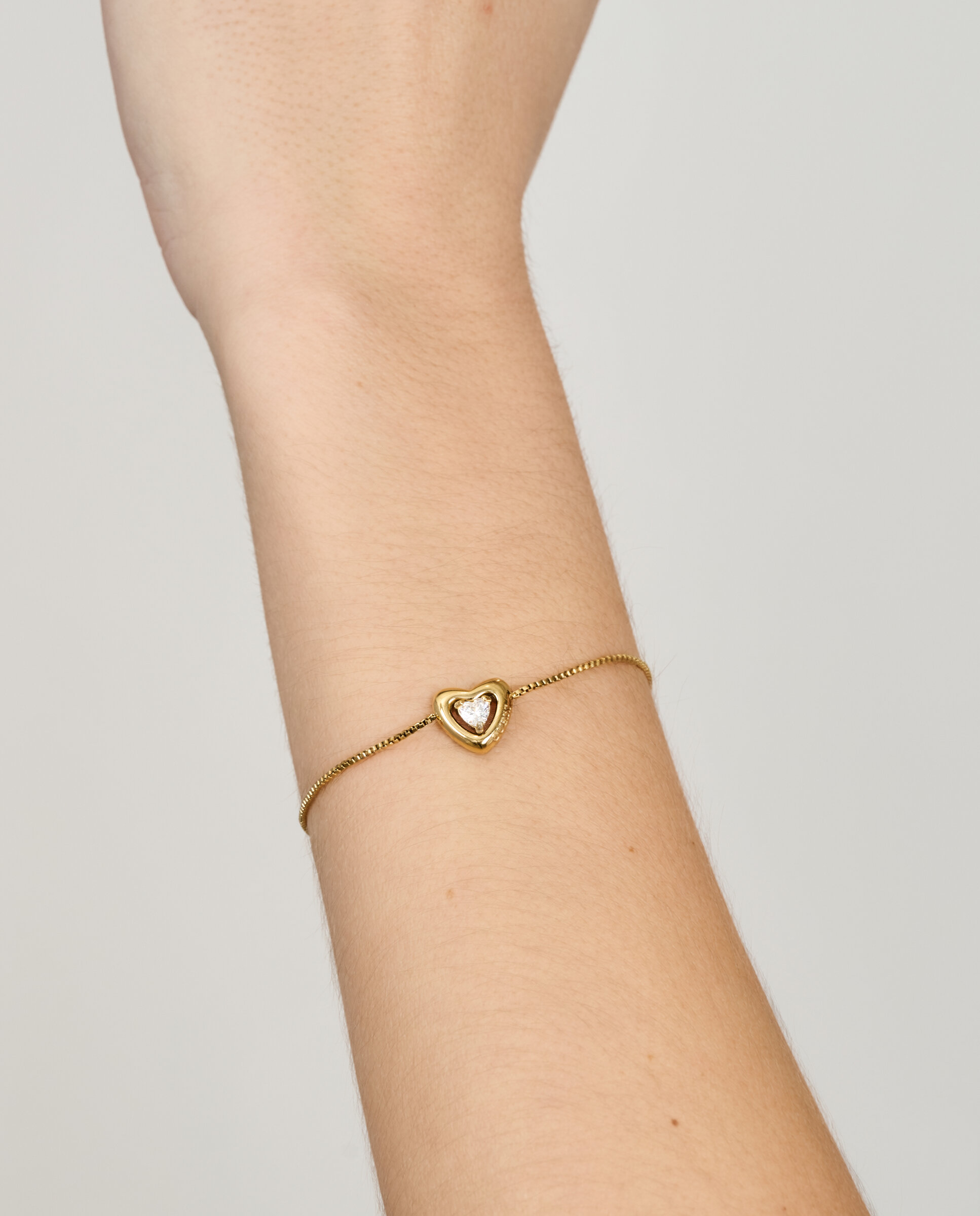 Pulseira de Corrente Beloved de Aço em Dourado Ouro-2