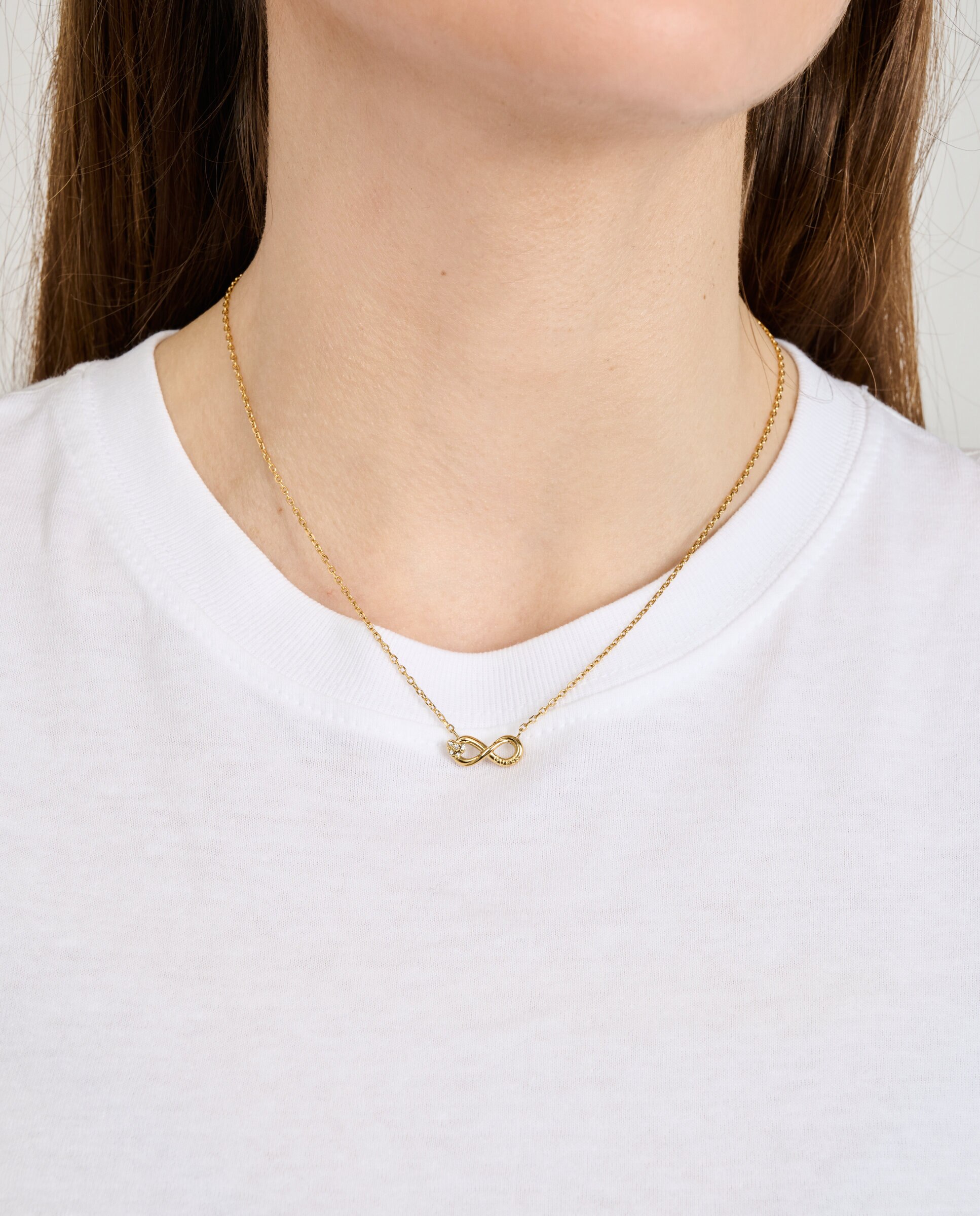 Colar Love Bites de Aço Dourado Ouro-2