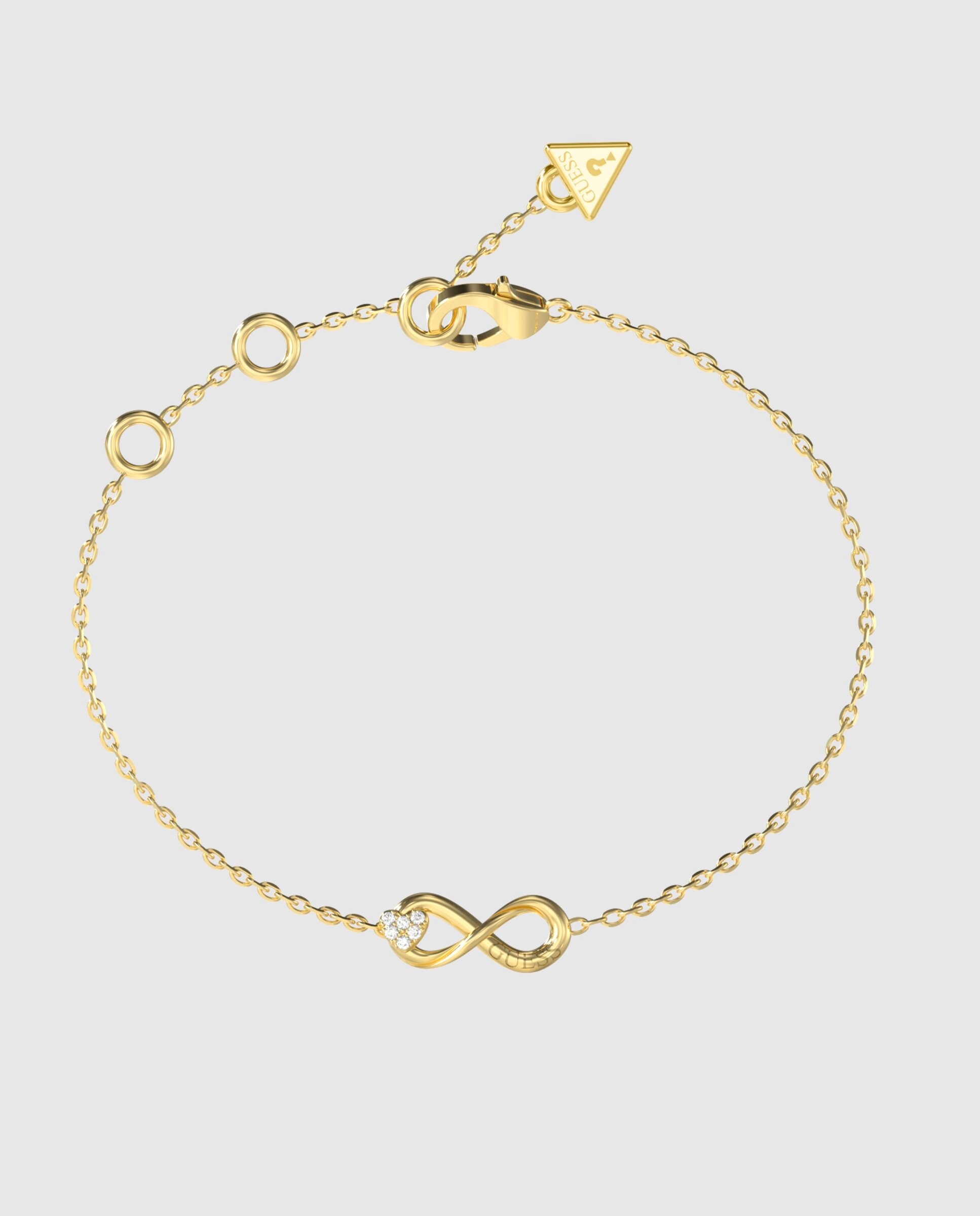 Pulseira de Corrente Love Bites de Aço em Dourado Ouro-1