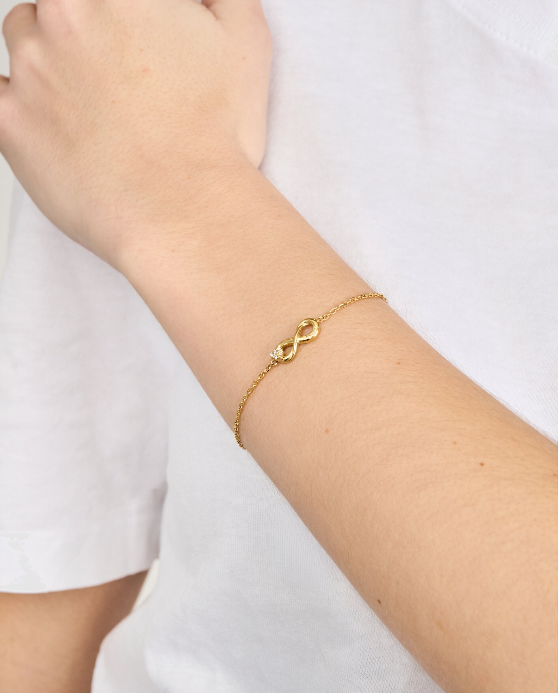 Pulseira de Corrente Love Bites de Aço em Dourado Ouro-2