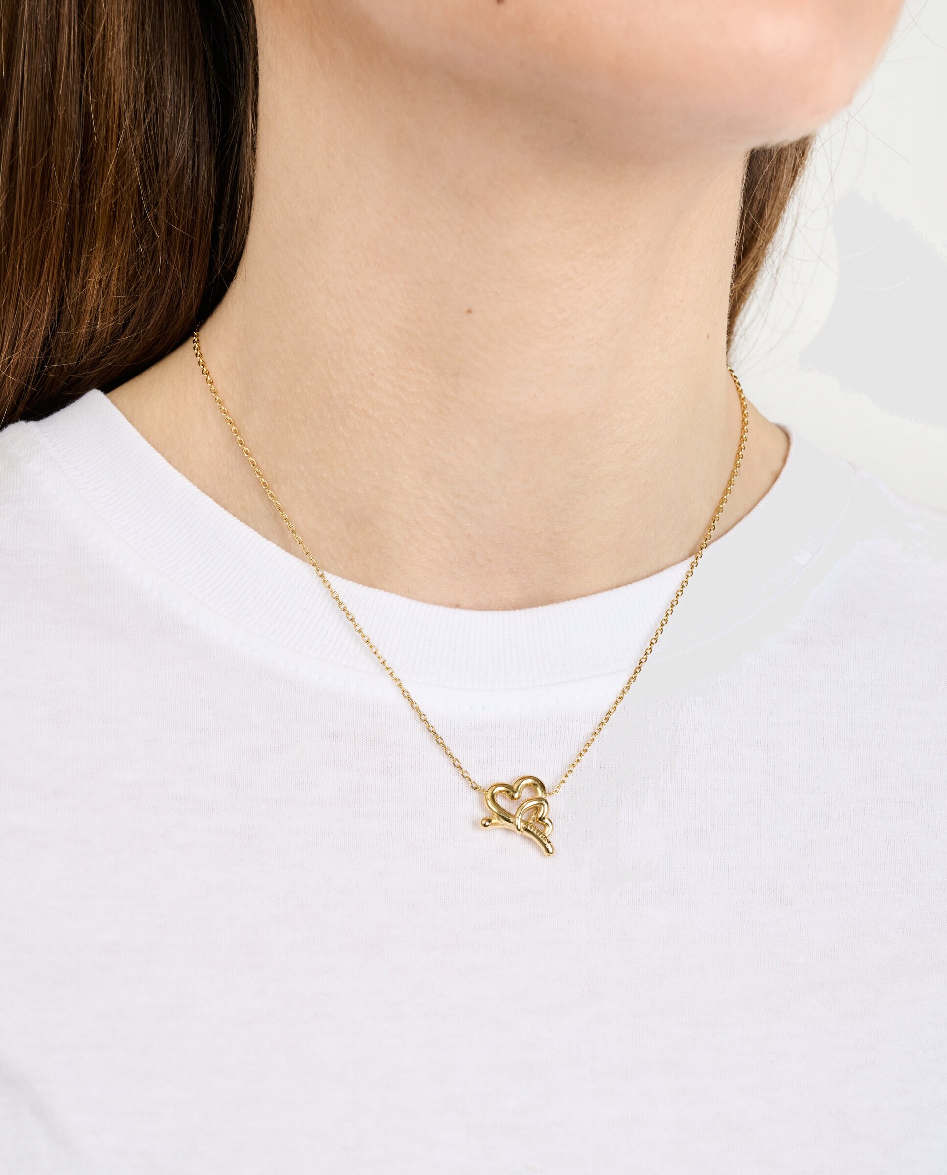 Colar Love Bites de Aço Dourado Ouro-2