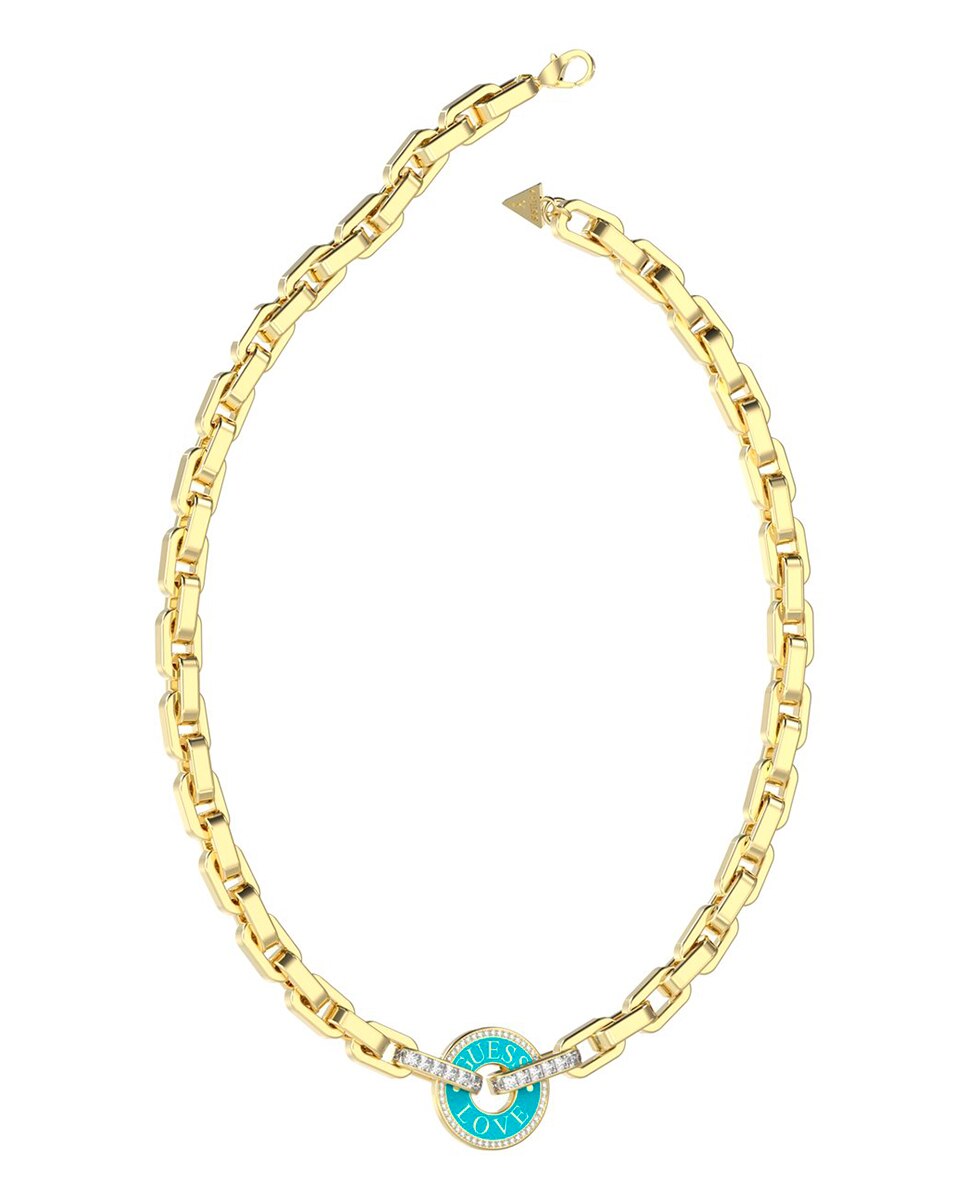 Imagem 0 de Colar Love Guess de Aço Dourado