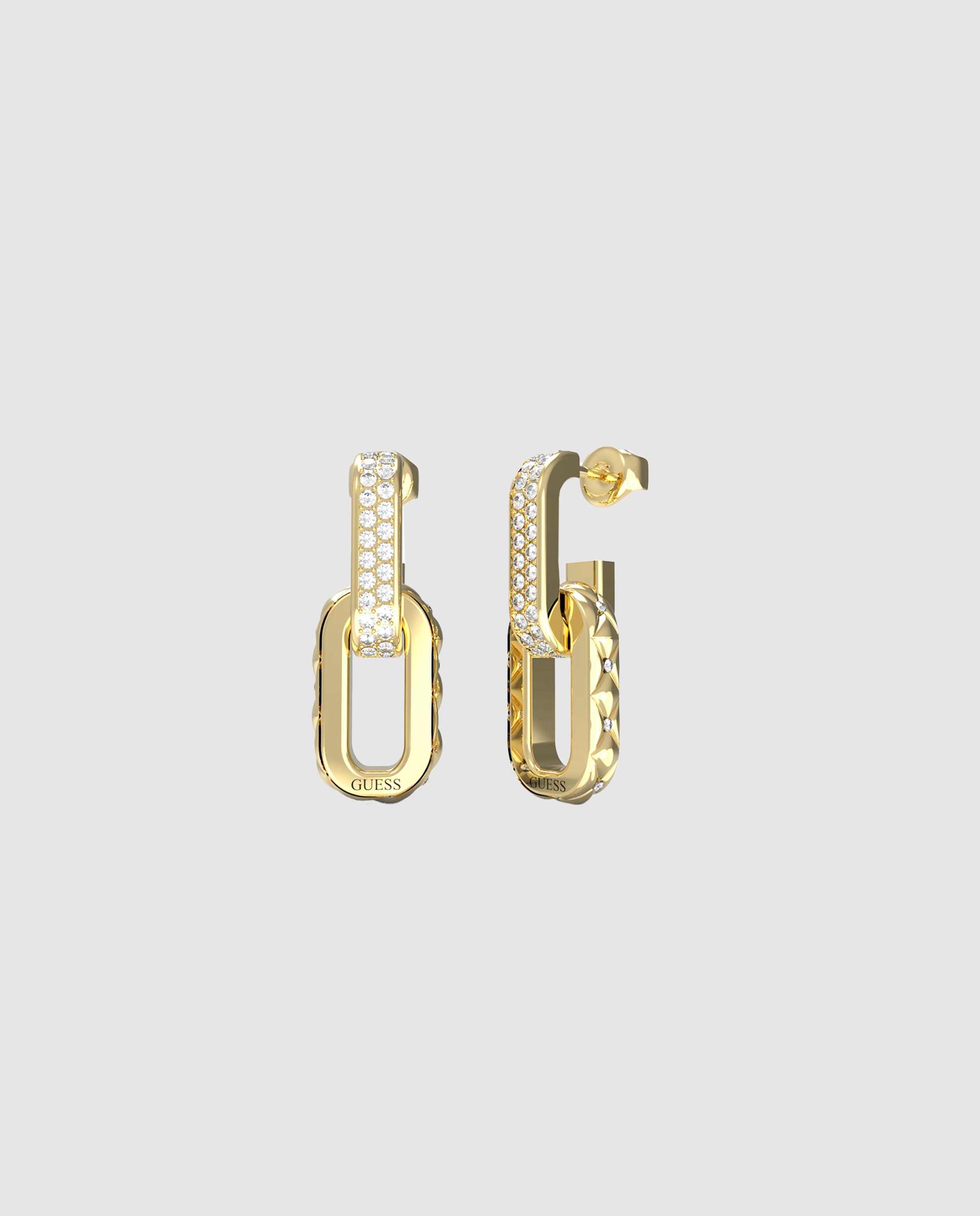 Brincos Stylish Guess de Aço Dourado Ouro-1