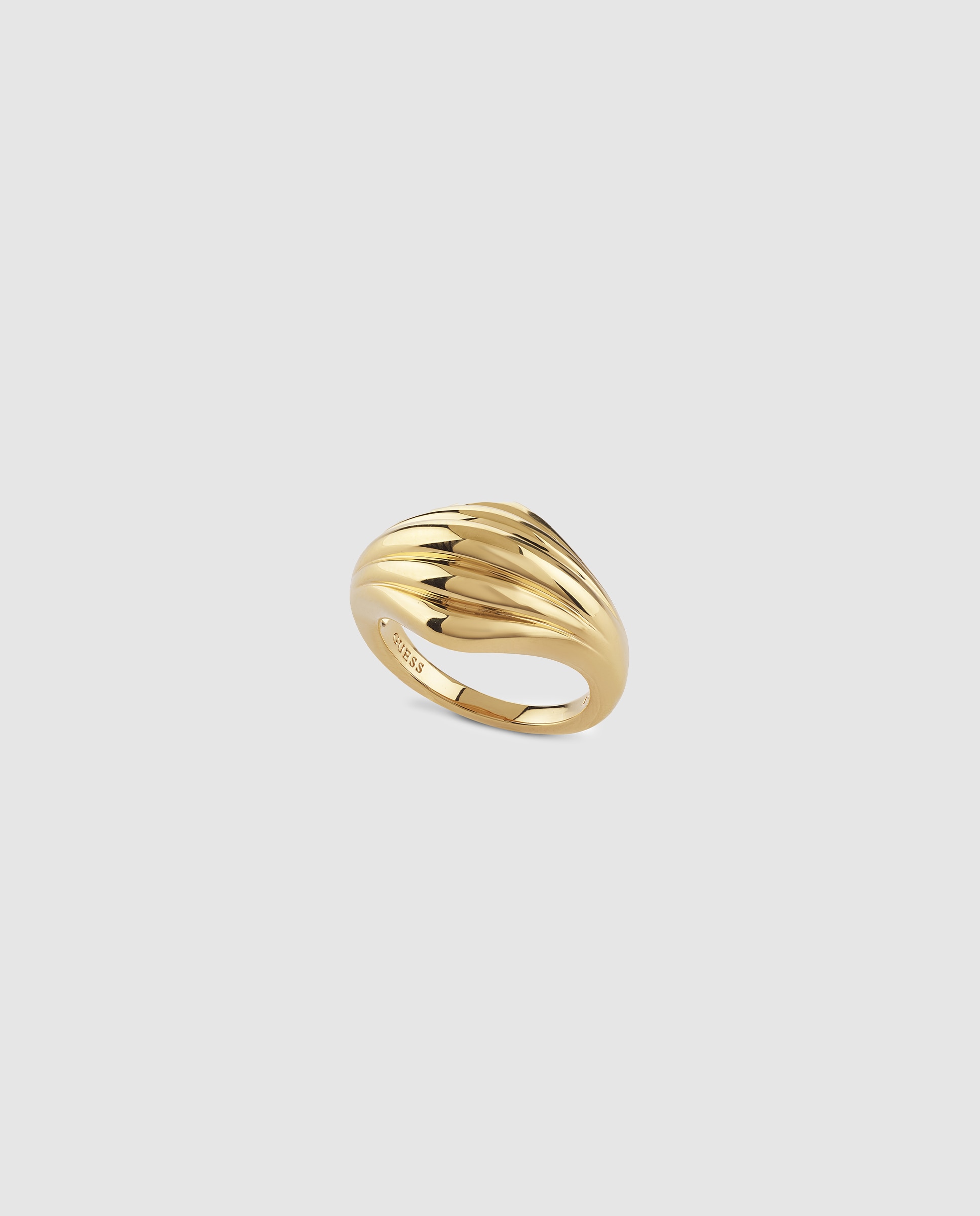Anel Fluid de Prata Dourado Ouro-1