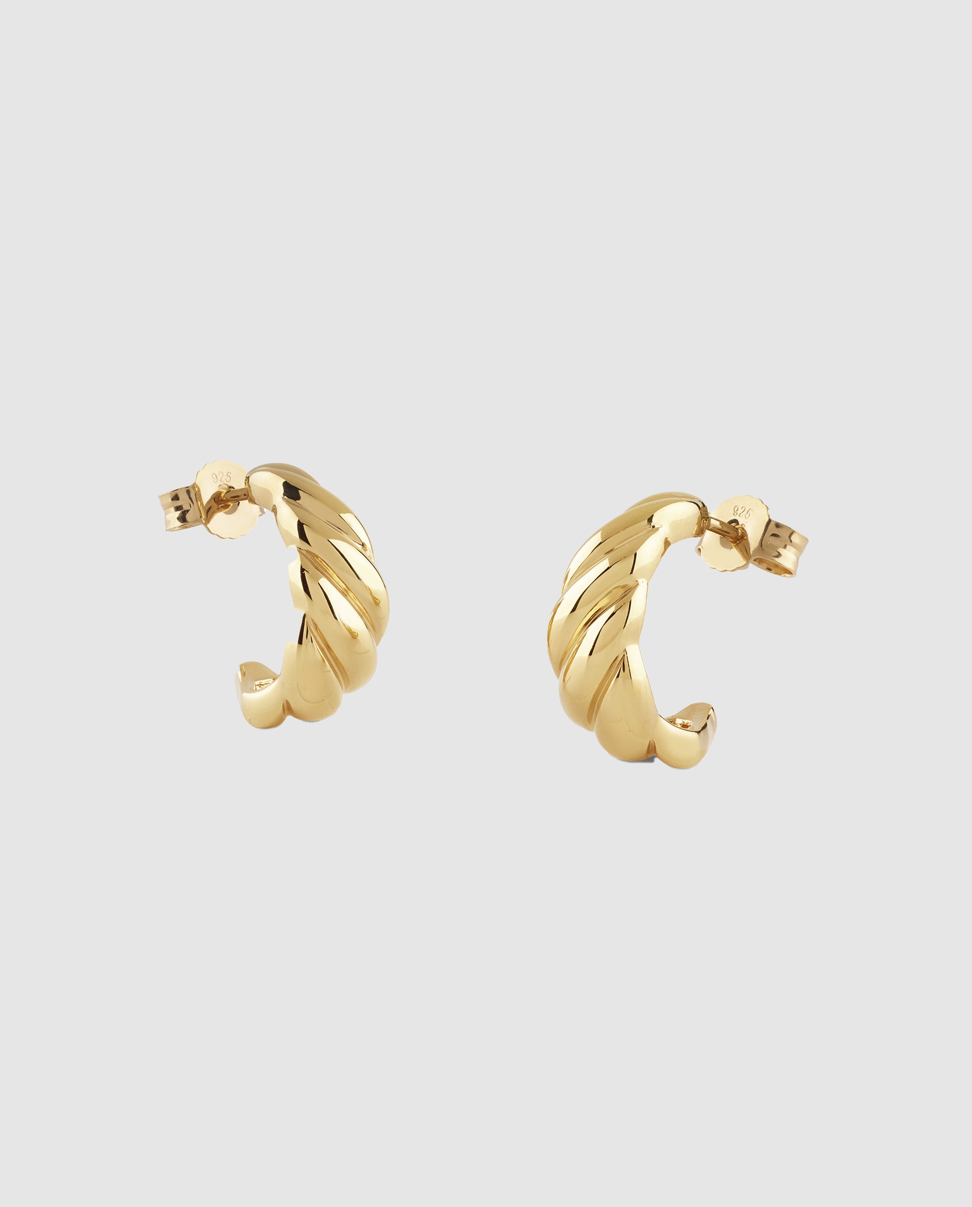 Brincos Fluid de Prata Dourado Ouro-1