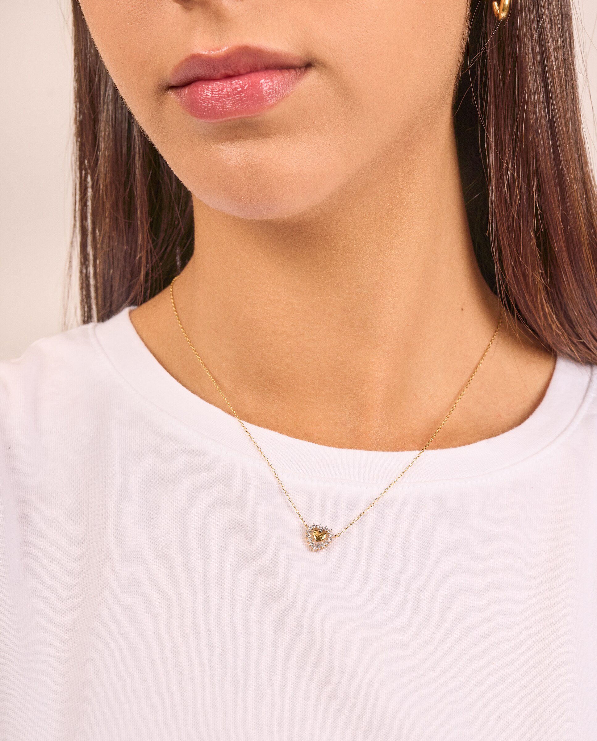 Corrente com Pingente Jardim de Prata em Dourado Ouro-2
