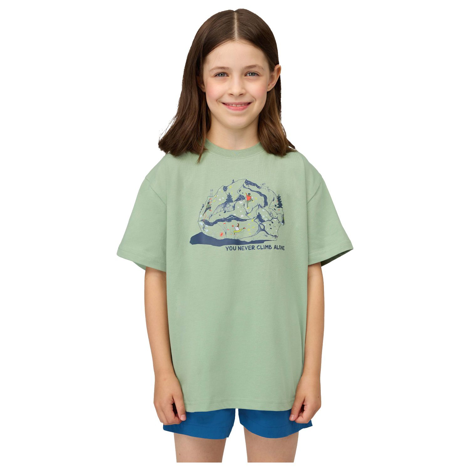 T-shirt Infantil Base Climbing Kids Mammut Verde-1