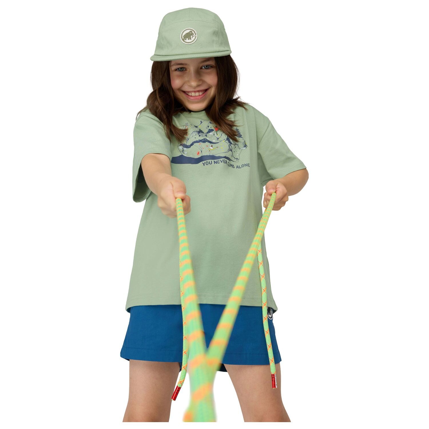 T-shirt Infantil Base Climbing Kids Mammut Verde-4