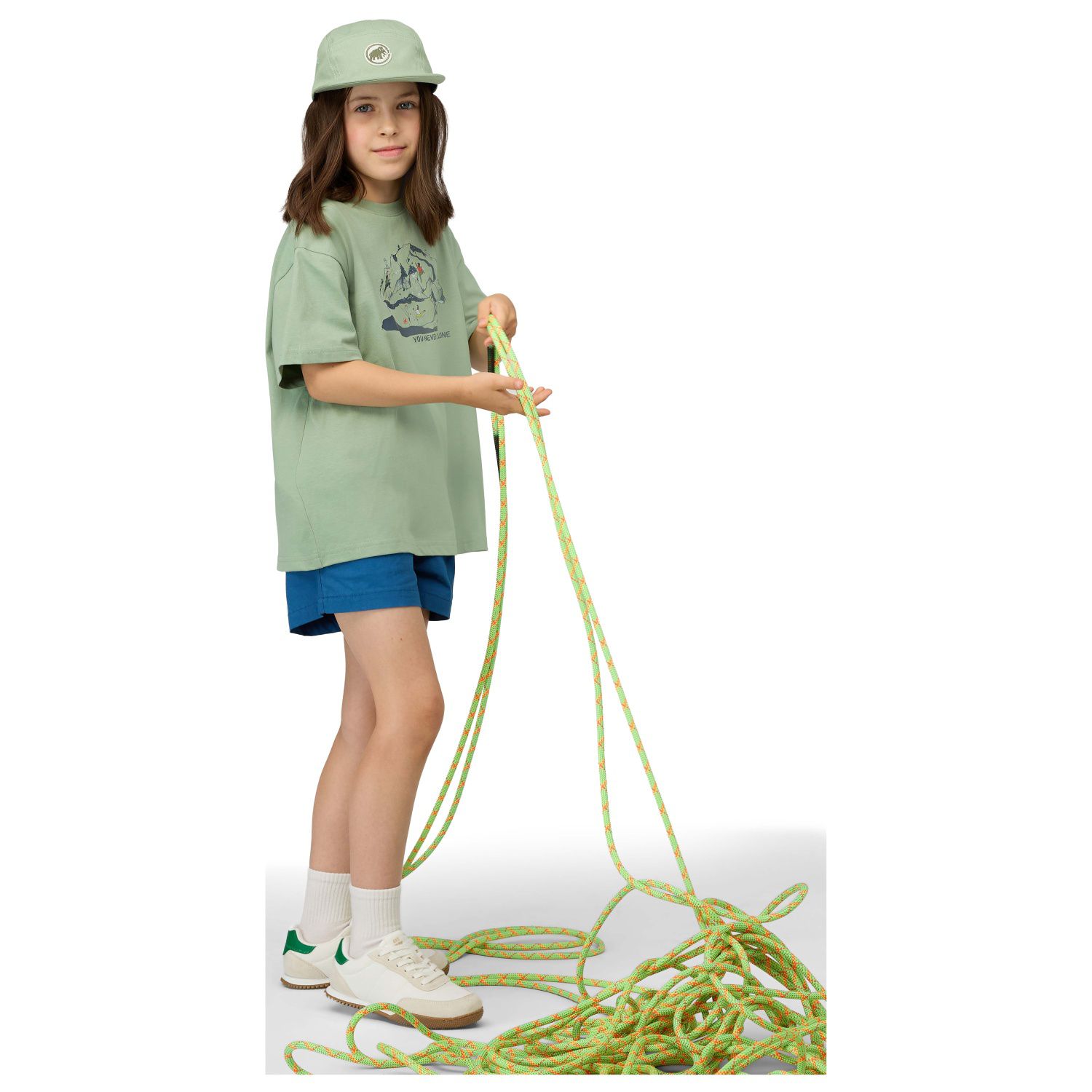 T-shirt Infantil Base Climbing Kids Mammut Verde-8