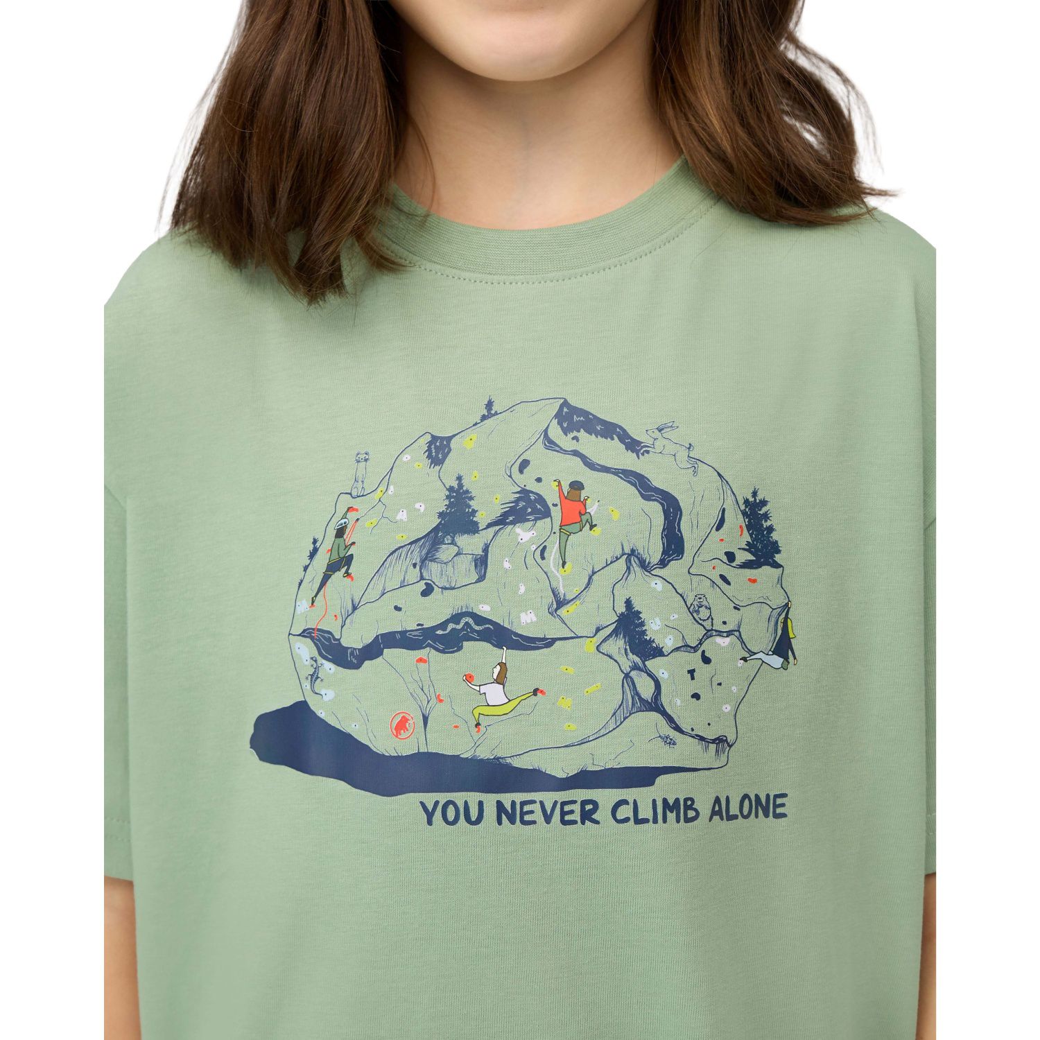 T-shirt Infantil Base Climbing Kids Mammut Verde-9