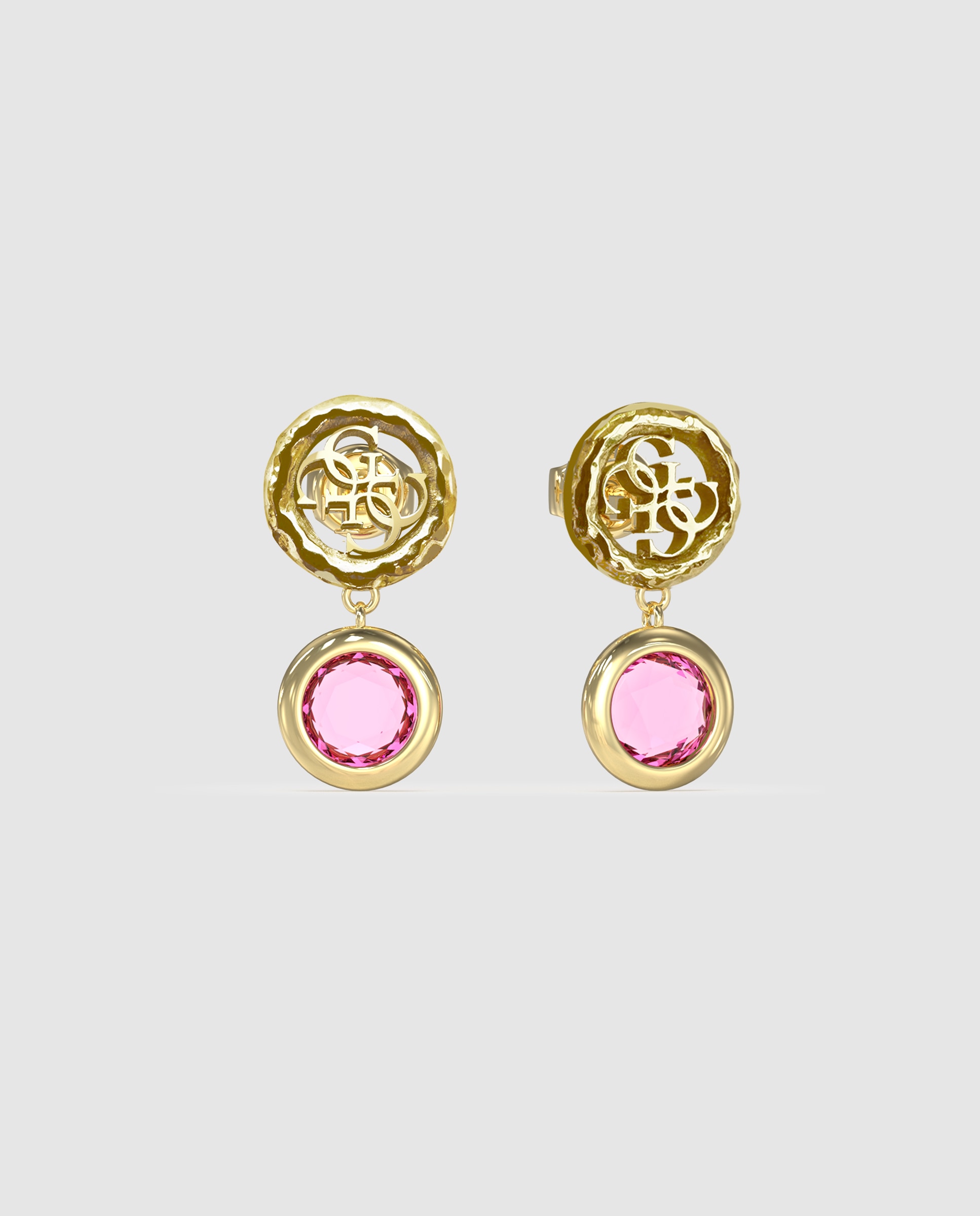 Brincos Petra de Aço Rosa Rosa-1