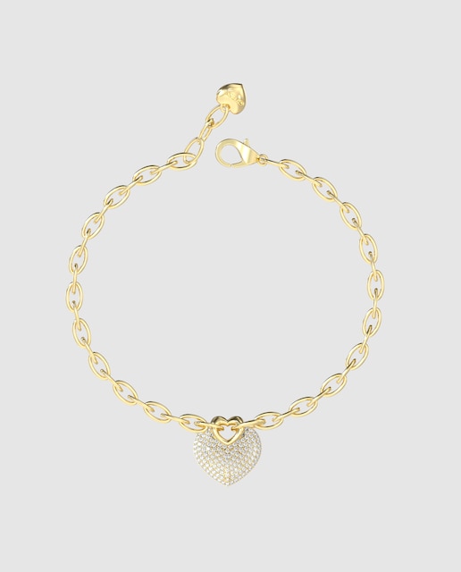 Imagem 0 de Pulseira Crazy In Love de Aço Dourada