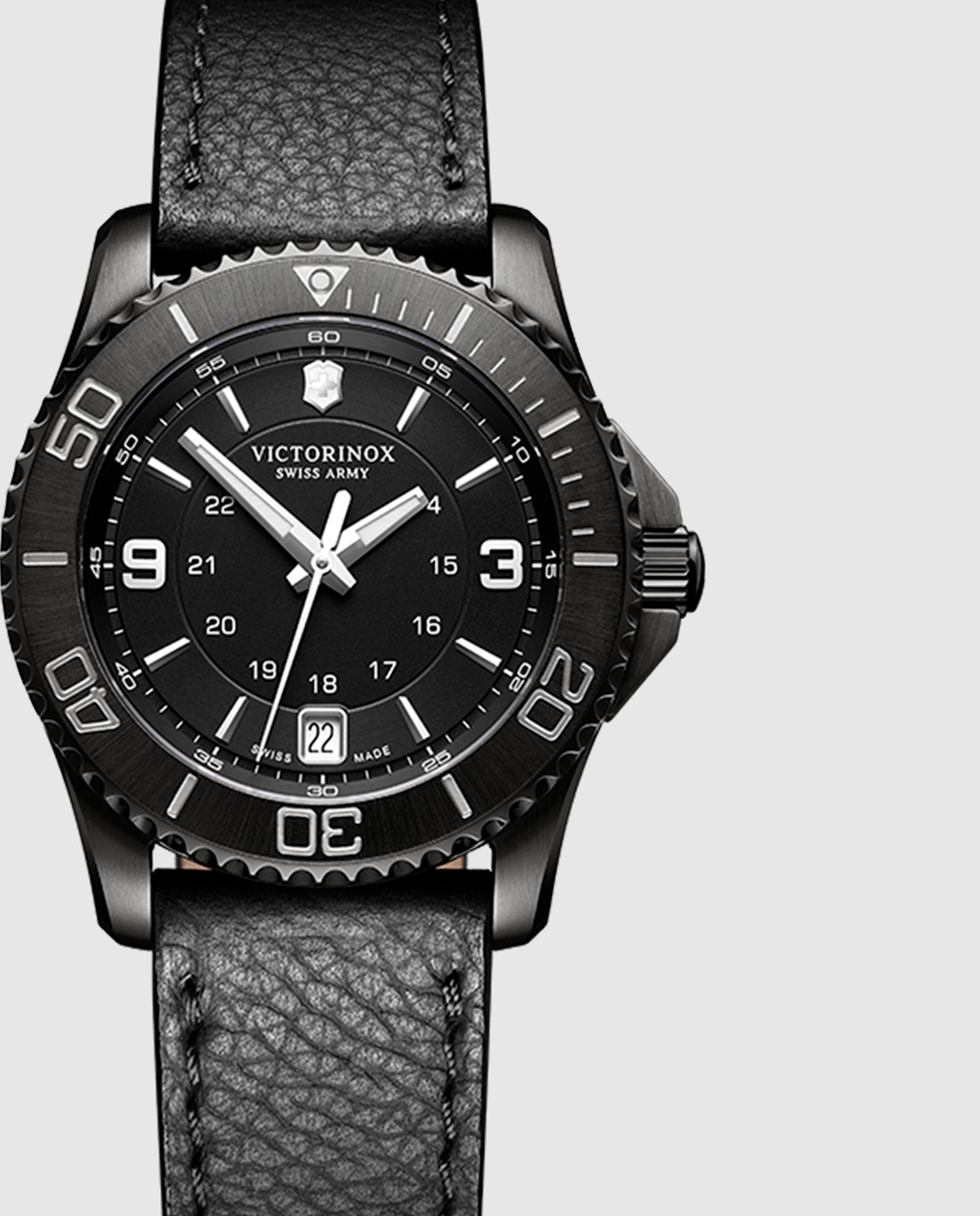 Relógio Analógico Maverick V241788 de Pele e Bracelete em Preto Preto-2