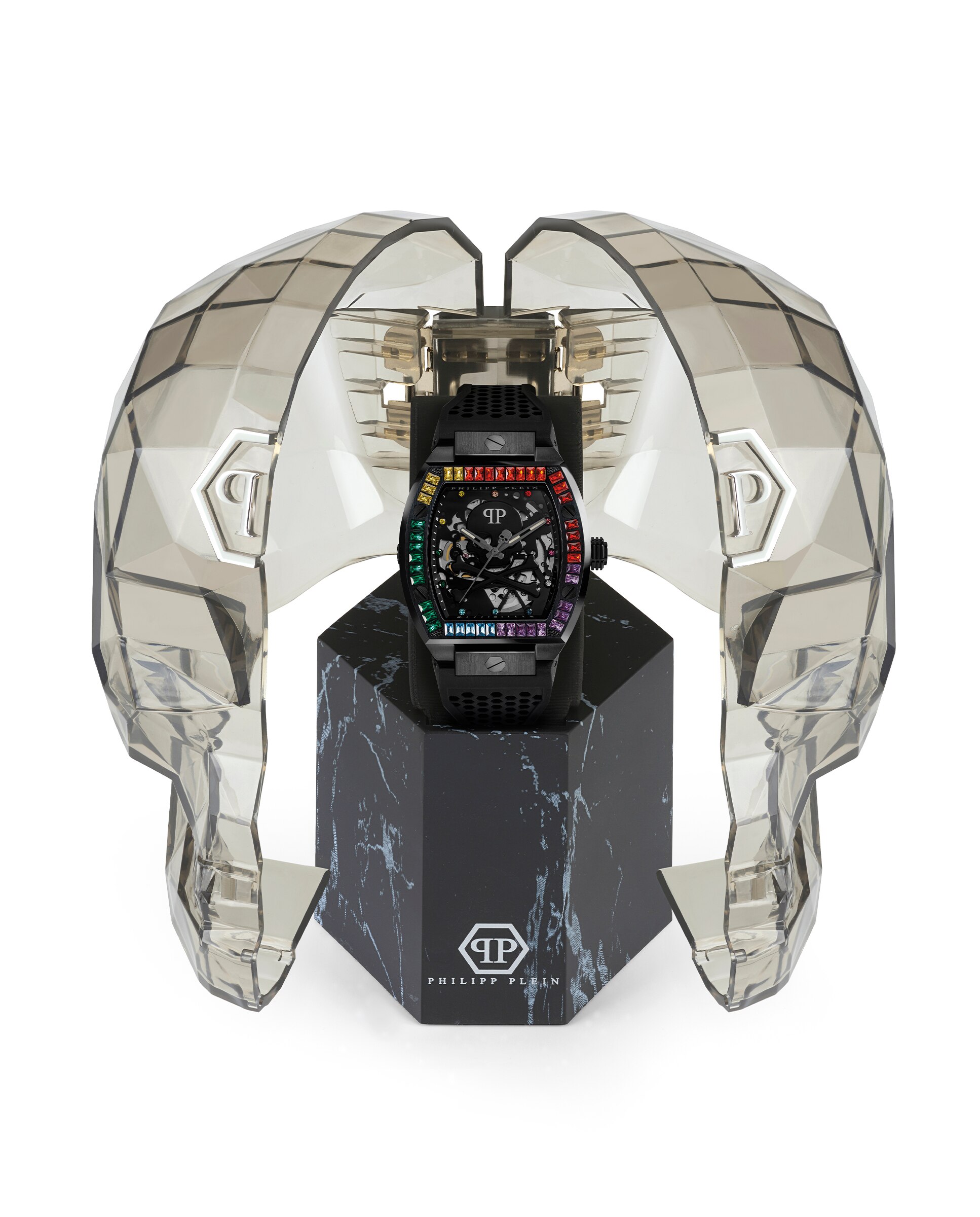 Relógio The $keleton Pwbaa0621 Automático de Silicone e Correia Preta Preto-4