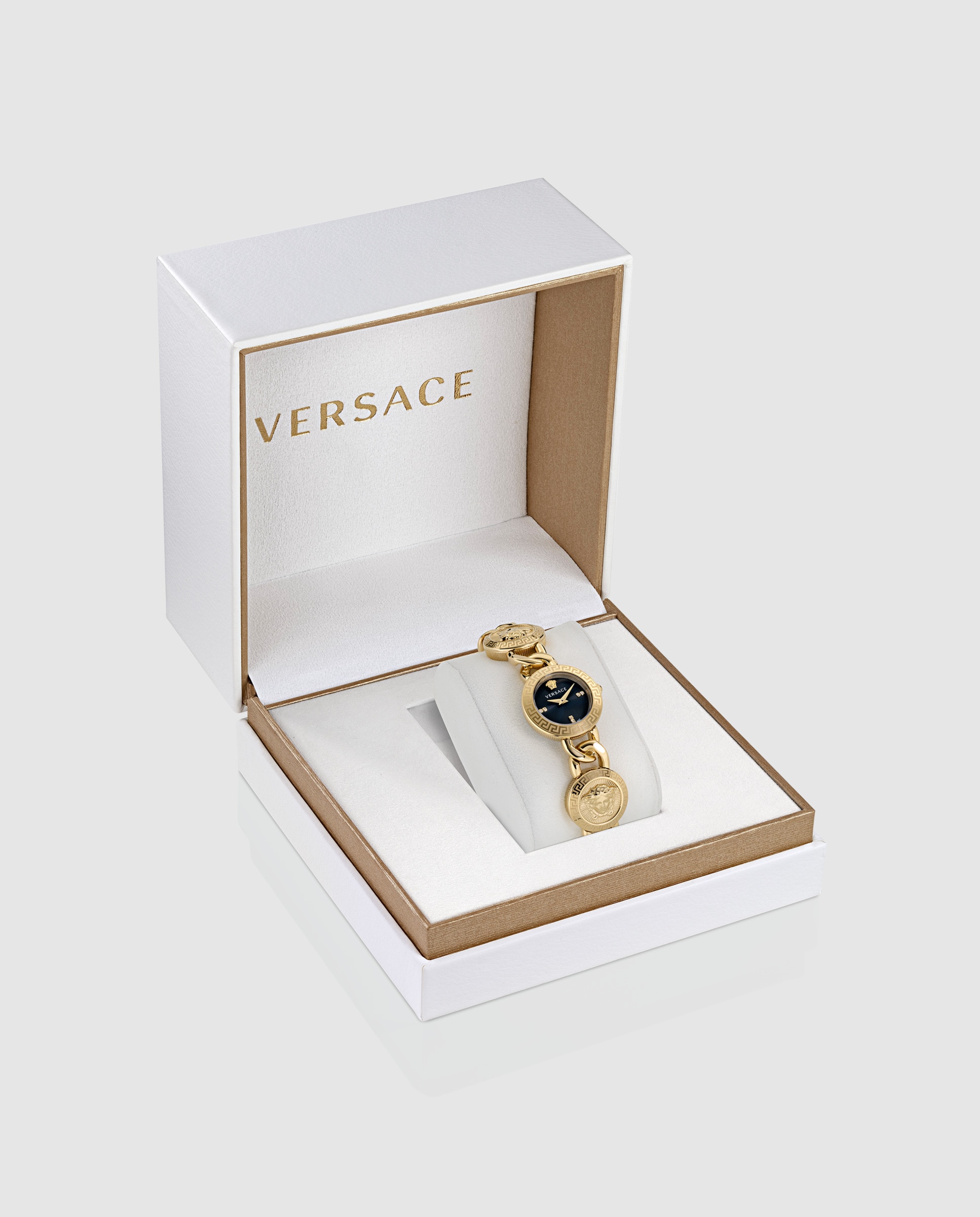 Relógio Stud Icon Ve3c00422 de Aço e Bracelete Dourada Ouro-3