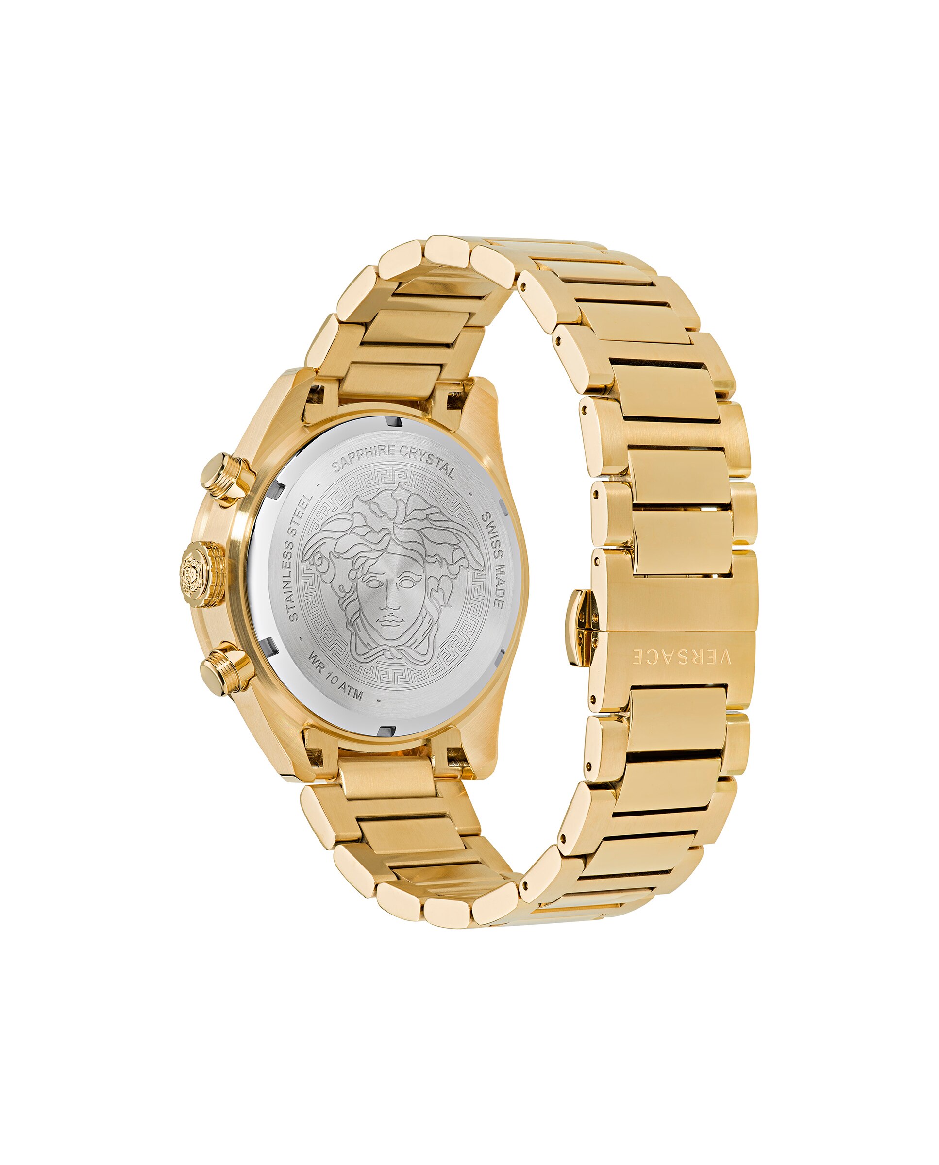 Relógio Greca Dome Chr Ve6k00523 de Aço e Bracelete Dourada Ouro-2