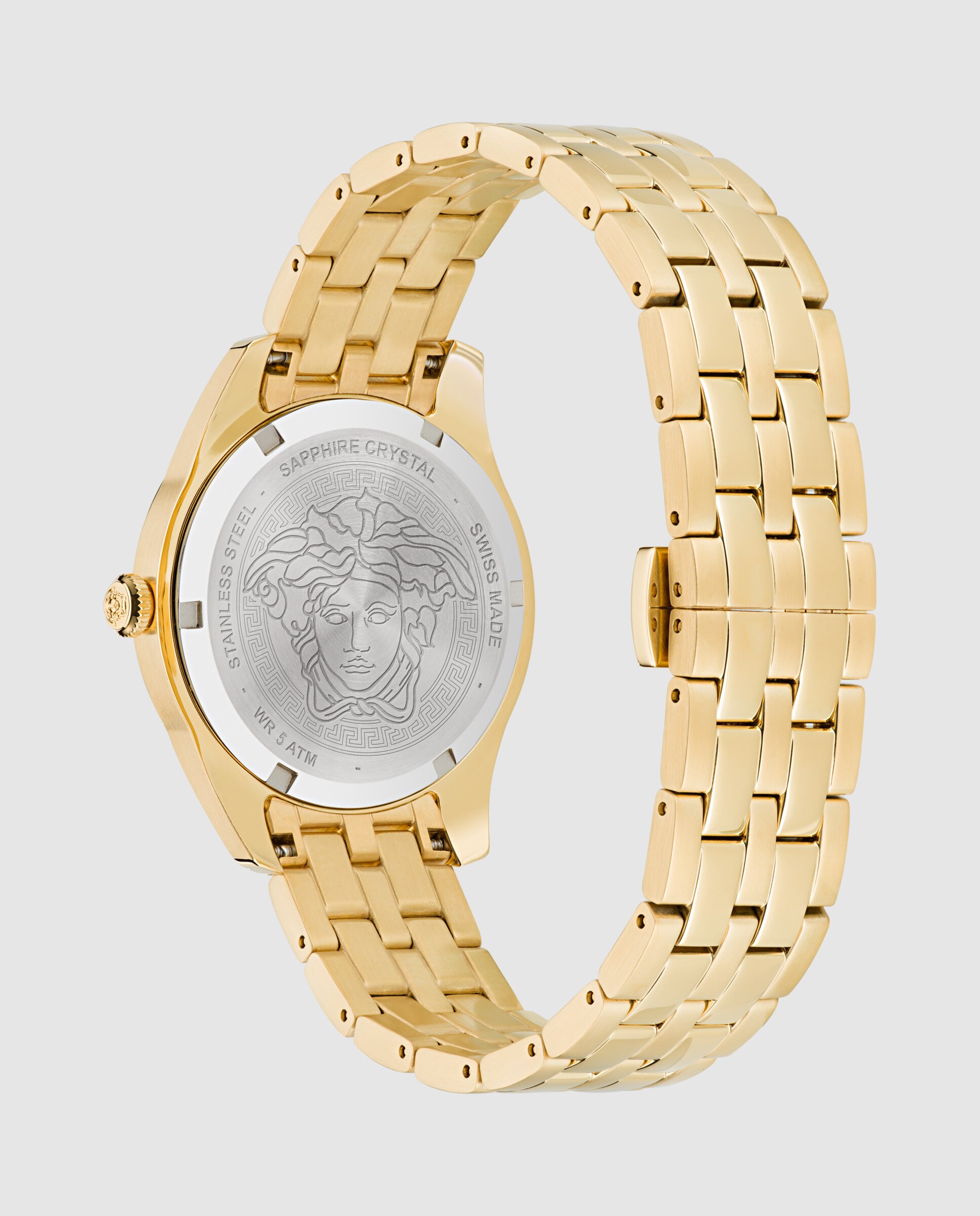 Relógio Greca Time Lady Ve6c00623 de Aço e Bracelete Dourada Ouro-3