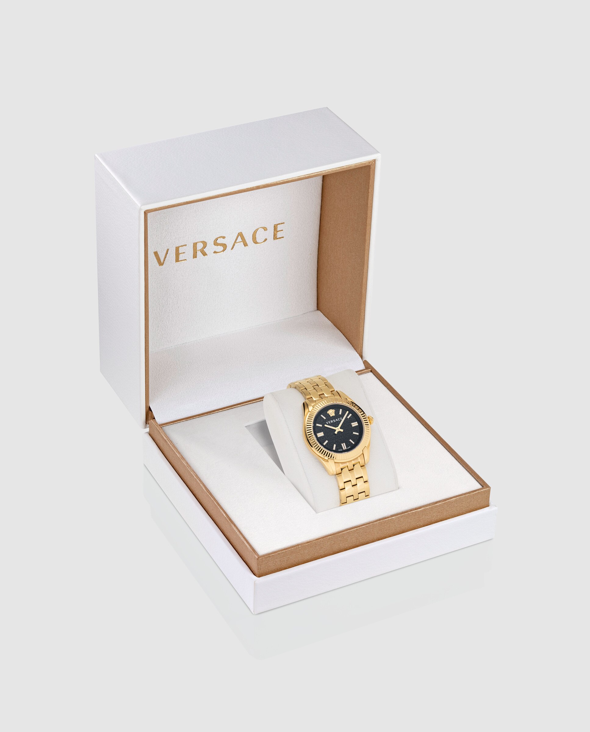 Relógio Greca Time Lady Ve6c00623 de Aço e Bracelete Dourada Ouro-4
