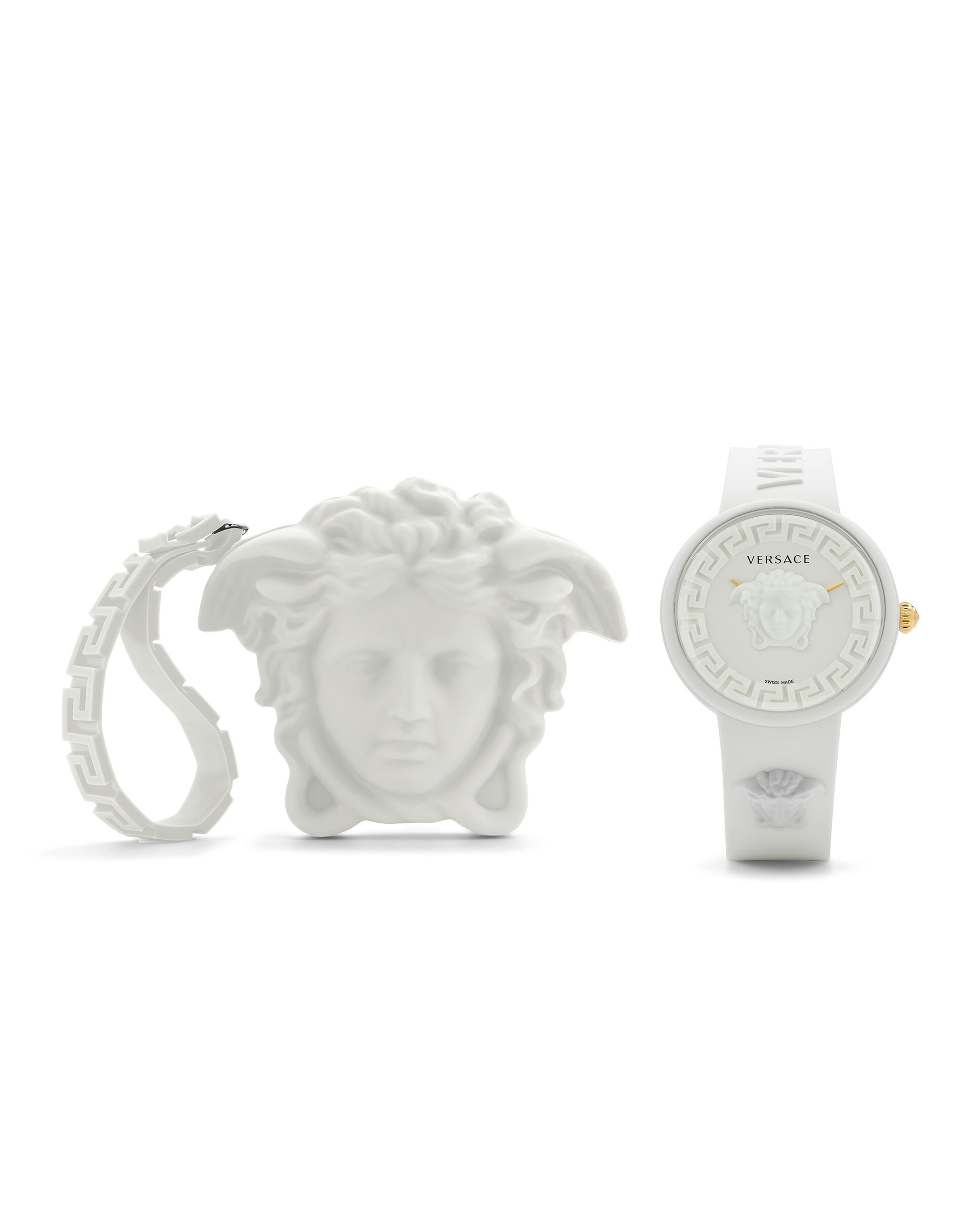 Relógio de Mulher Medusa Pop Ve6g00123 de Silicone e Bracelete Branca Branco-4