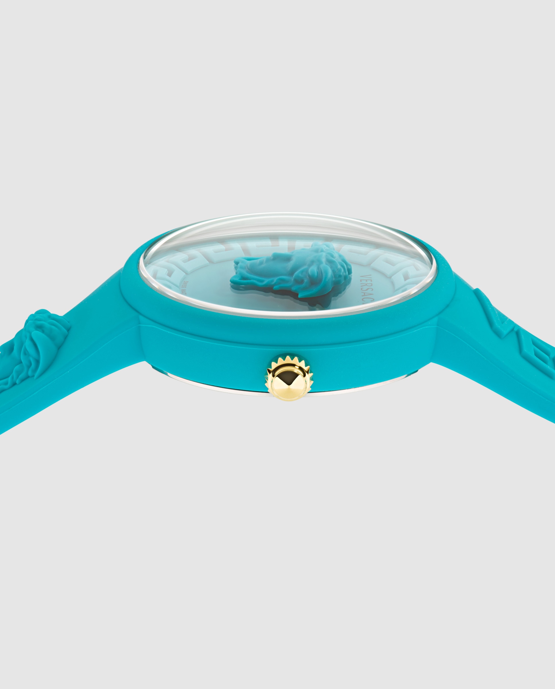 Relógio Medusa Pop Ve6g00423 de Silicone e Bracelete Turquesa Verde-2