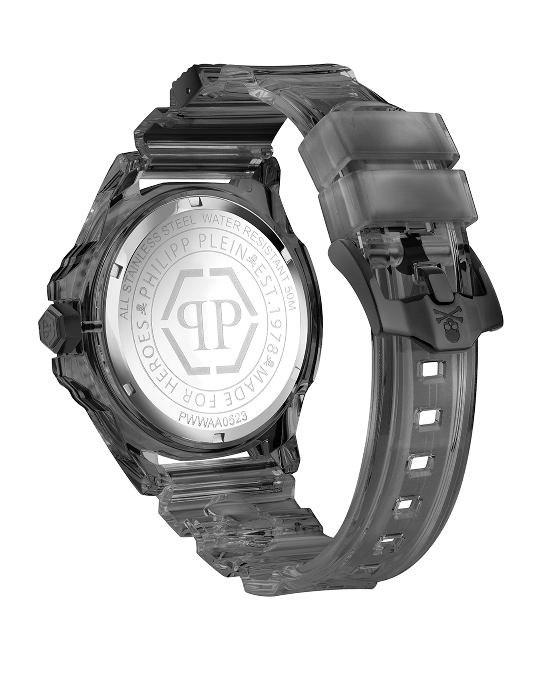 Relógio The $kull Synthetic Pwwaa0523 de Policarbonato e Bracelete em Preto Preto-2