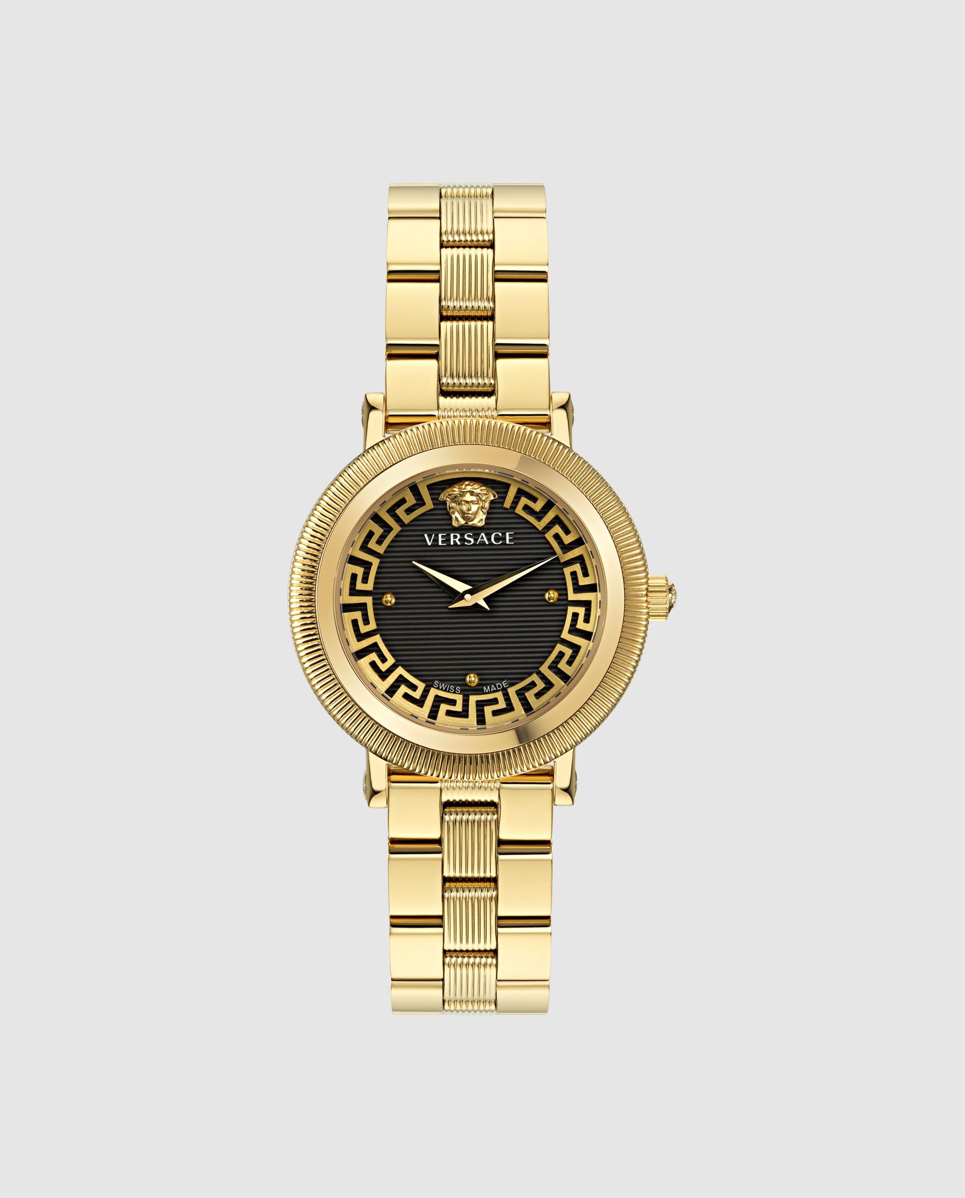 Imagem 0 de Relógio de Mulher Greca Flourish Ve7f00623 de Aço e Bracelete Dourada
