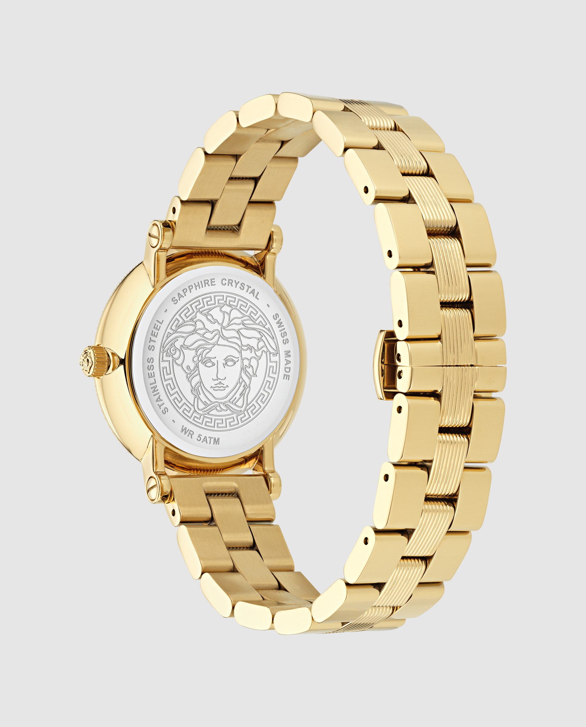 Relógio de Mulher Greca Flourish Ve7f00623 de Aço e Bracelete Dourada Ouro-3