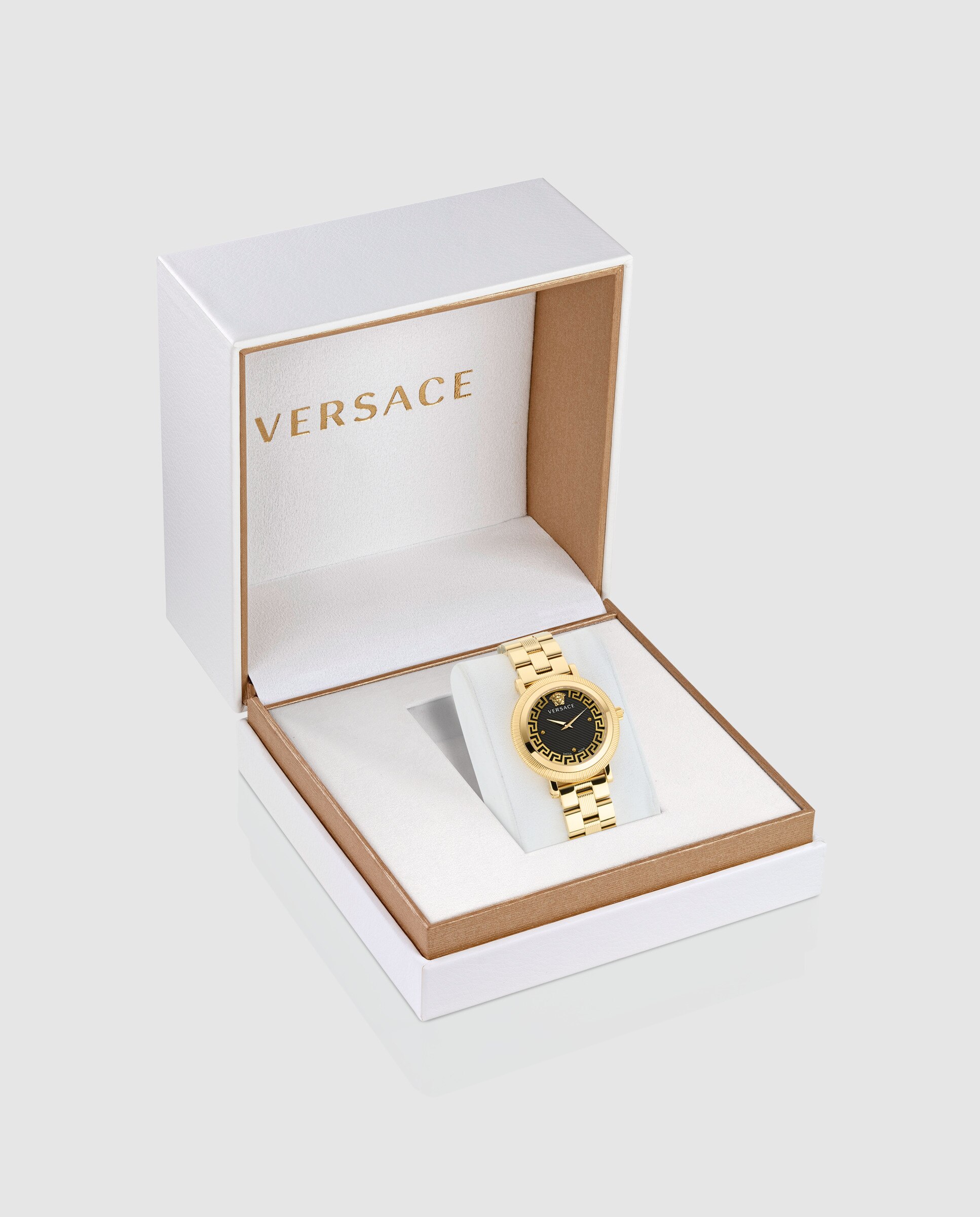 Relógio de Mulher Greca Flourish Ve7f00623 de Aço e Bracelete Dourada Ouro-4