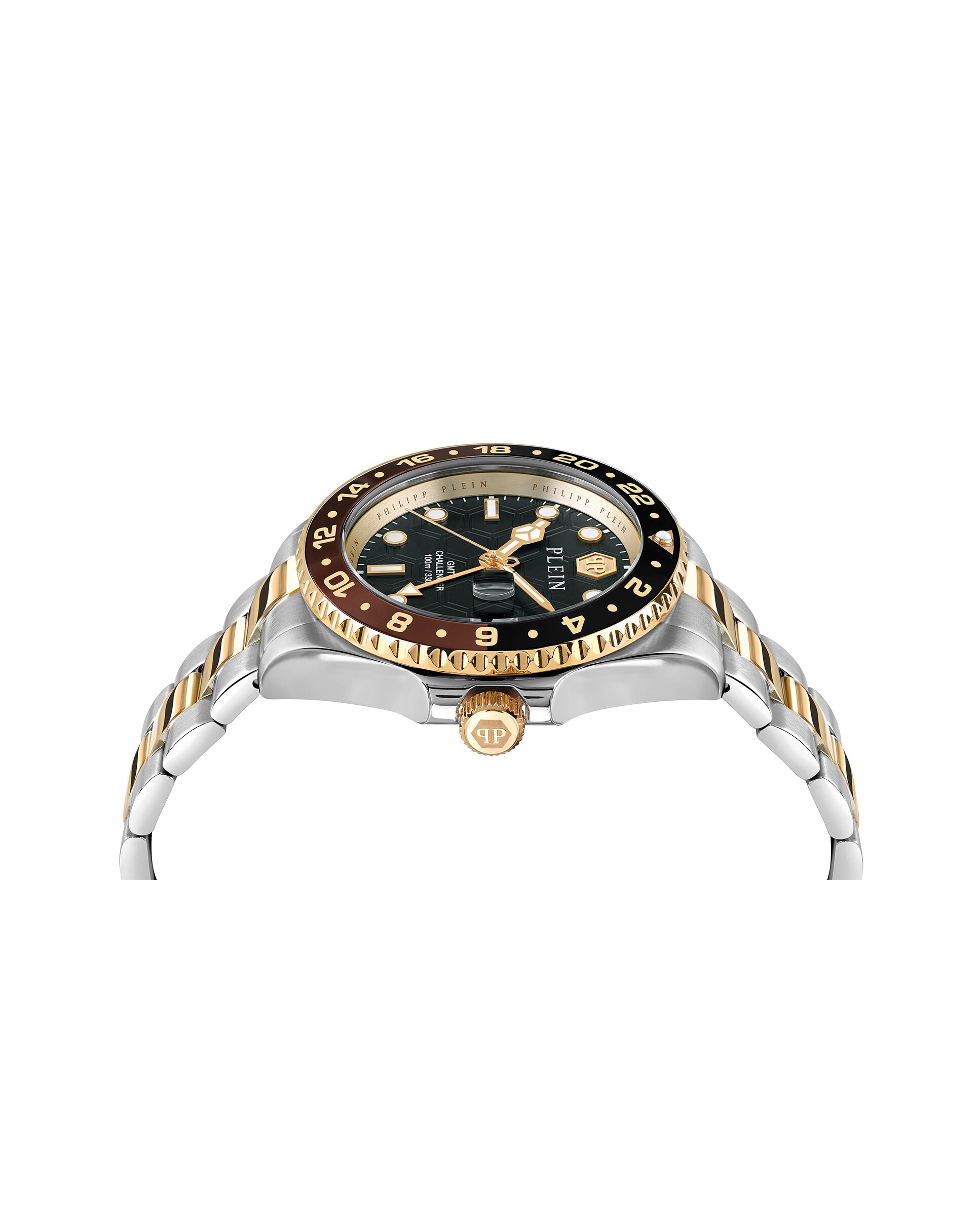 Relógio Gmt-i Challenger Pwyba0323 Automático de Aço e Pulseira Prateada Prata-3