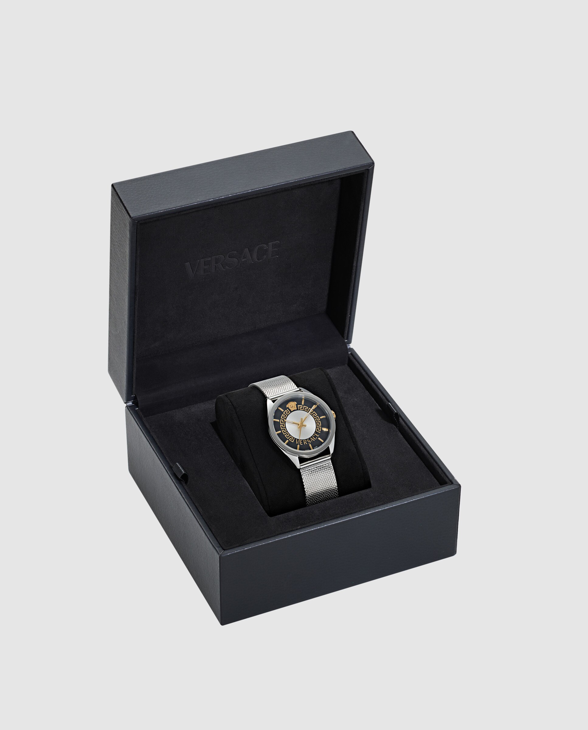 Relógio New V-circle Ve8a00324 de Aço e Correia Prateada/cinzento Prata-5