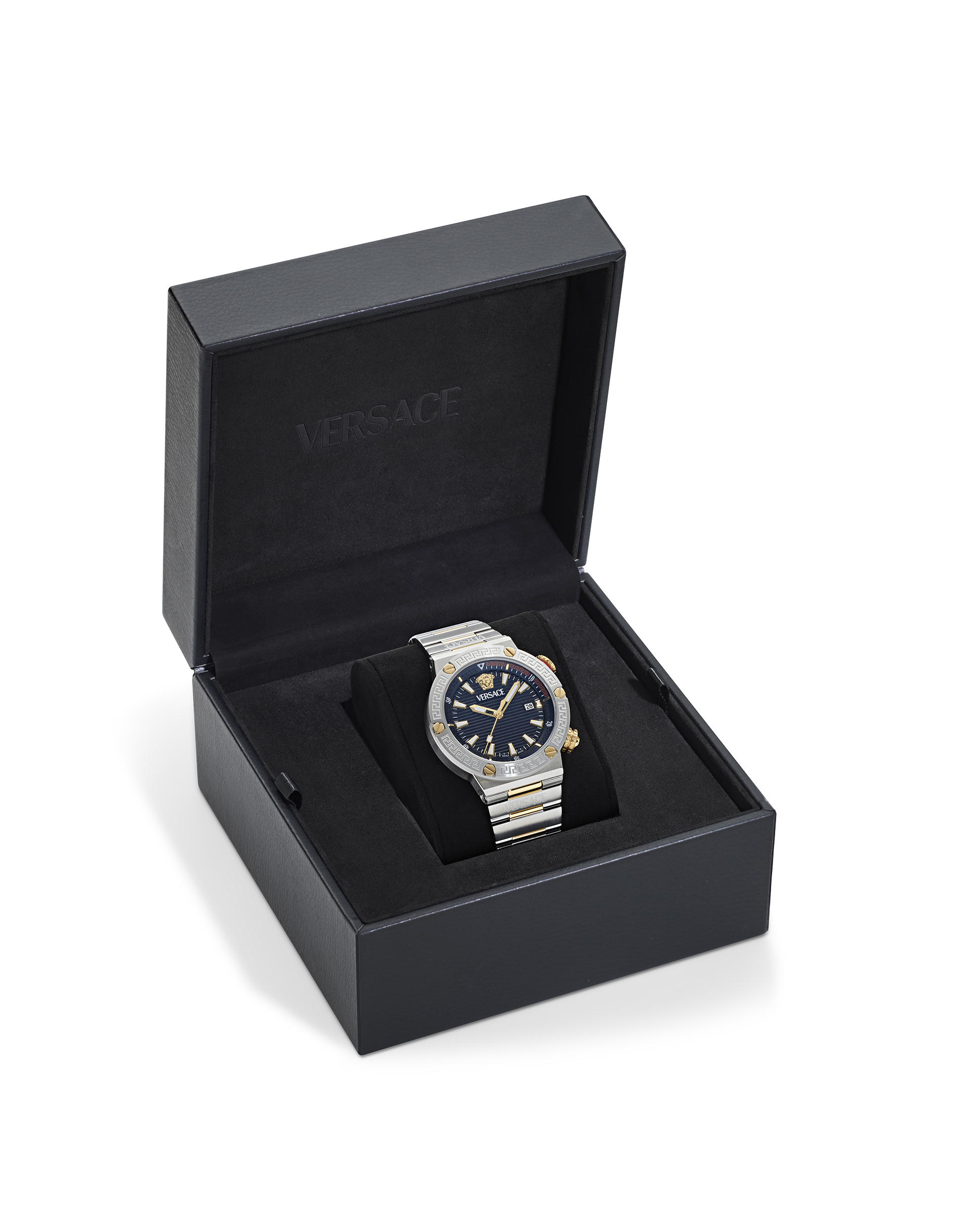 Relógio Greca Logo Diver Ve8g00424 de Aço e Bracelete Prateada/cinzento Prata-4