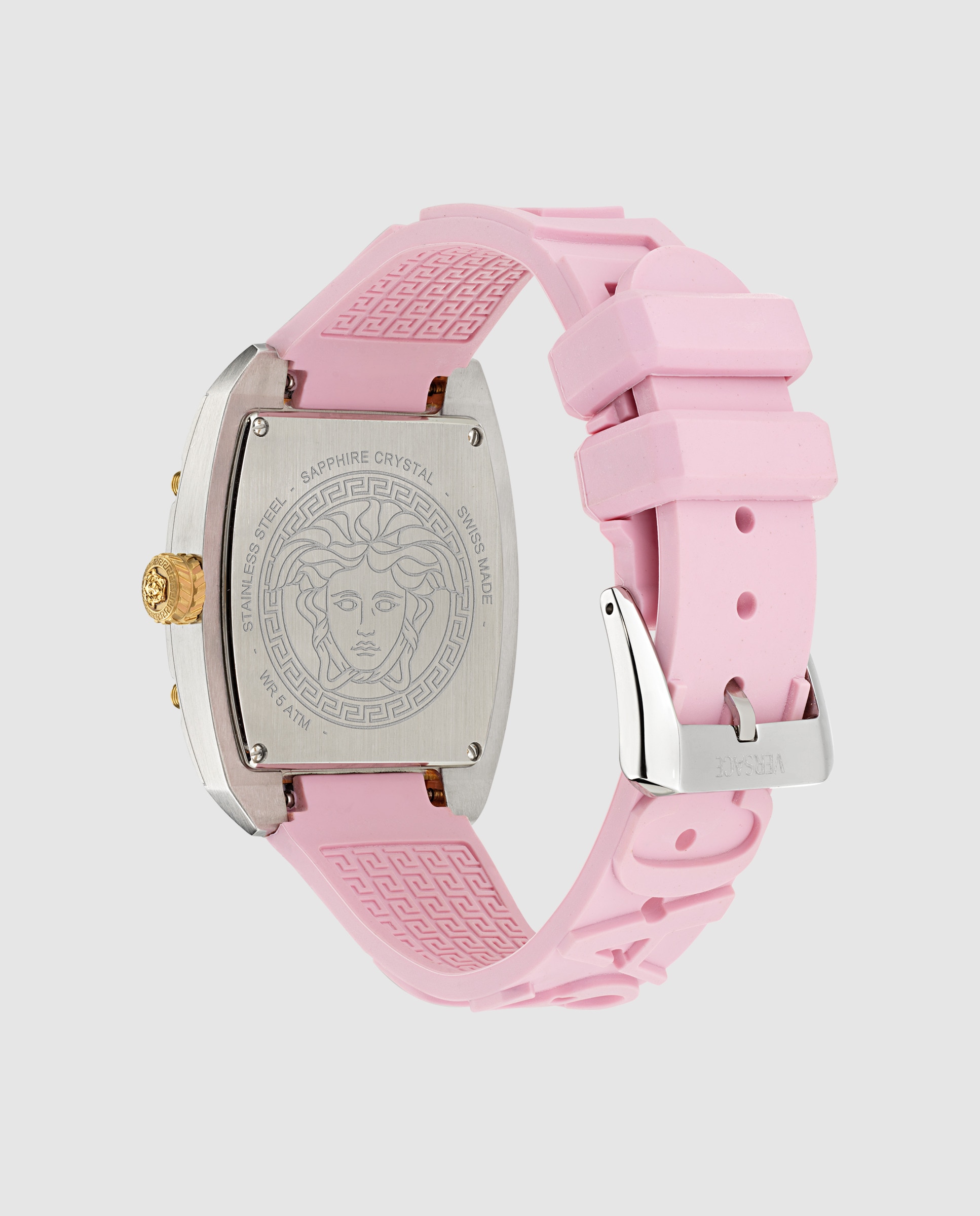 Relógio Dominus Ve8k00224 de Borracha e Bracelete Rosa Rosa-3