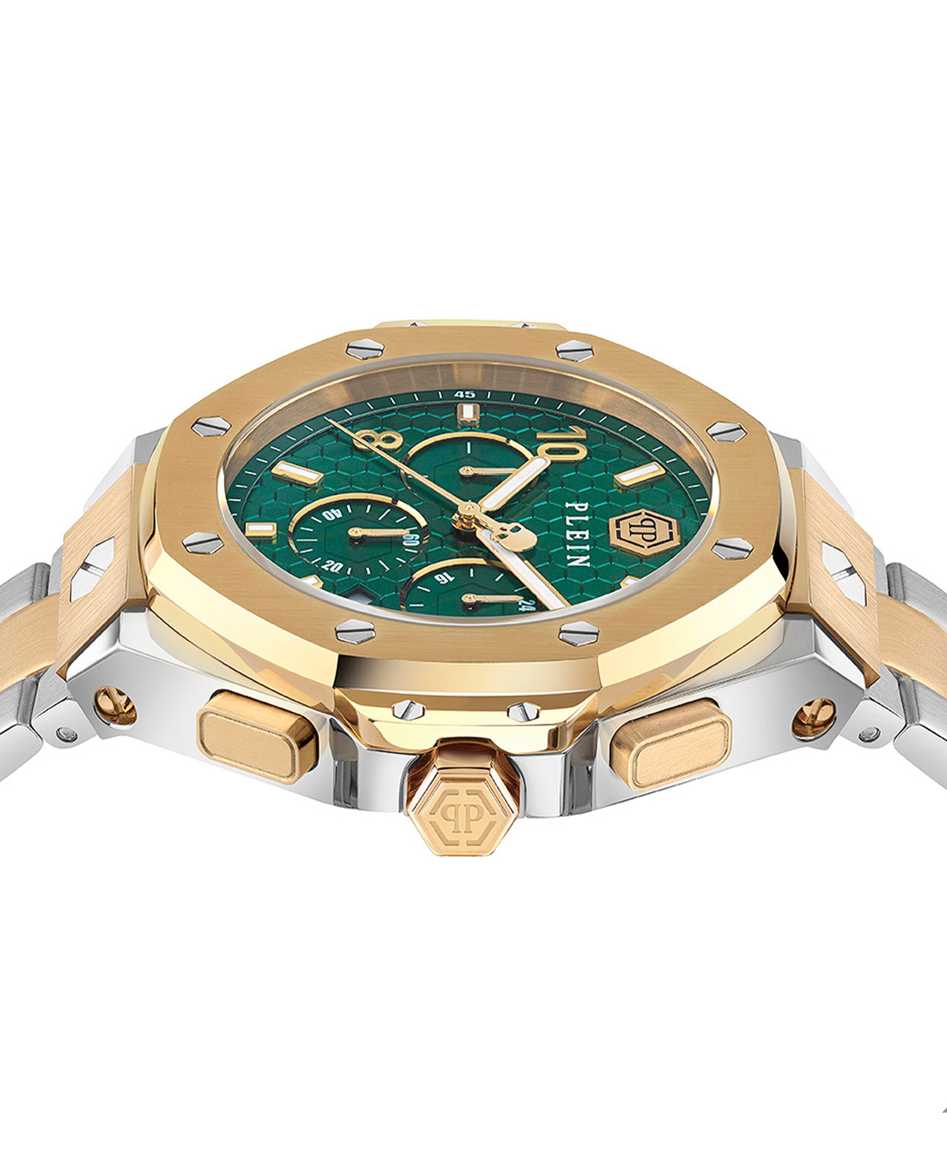 Relógio Plein Chrono Royal 46 Mm Pwpra0324 de Aço e Bracelete Prateada/cinzento Prata-3